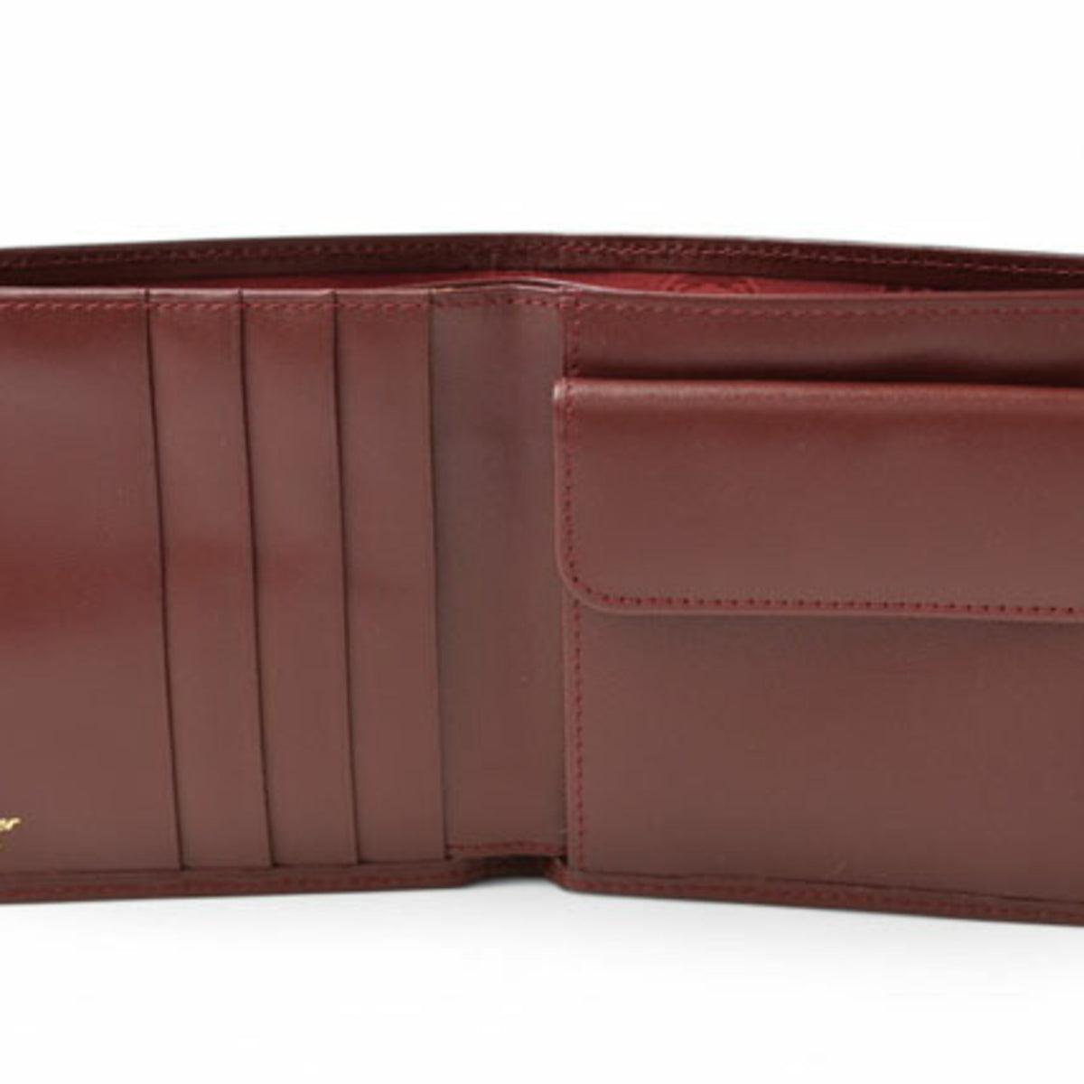 Cartier Bordeaux Leather Wallet (Bi-Fold) (Pre-Owned)