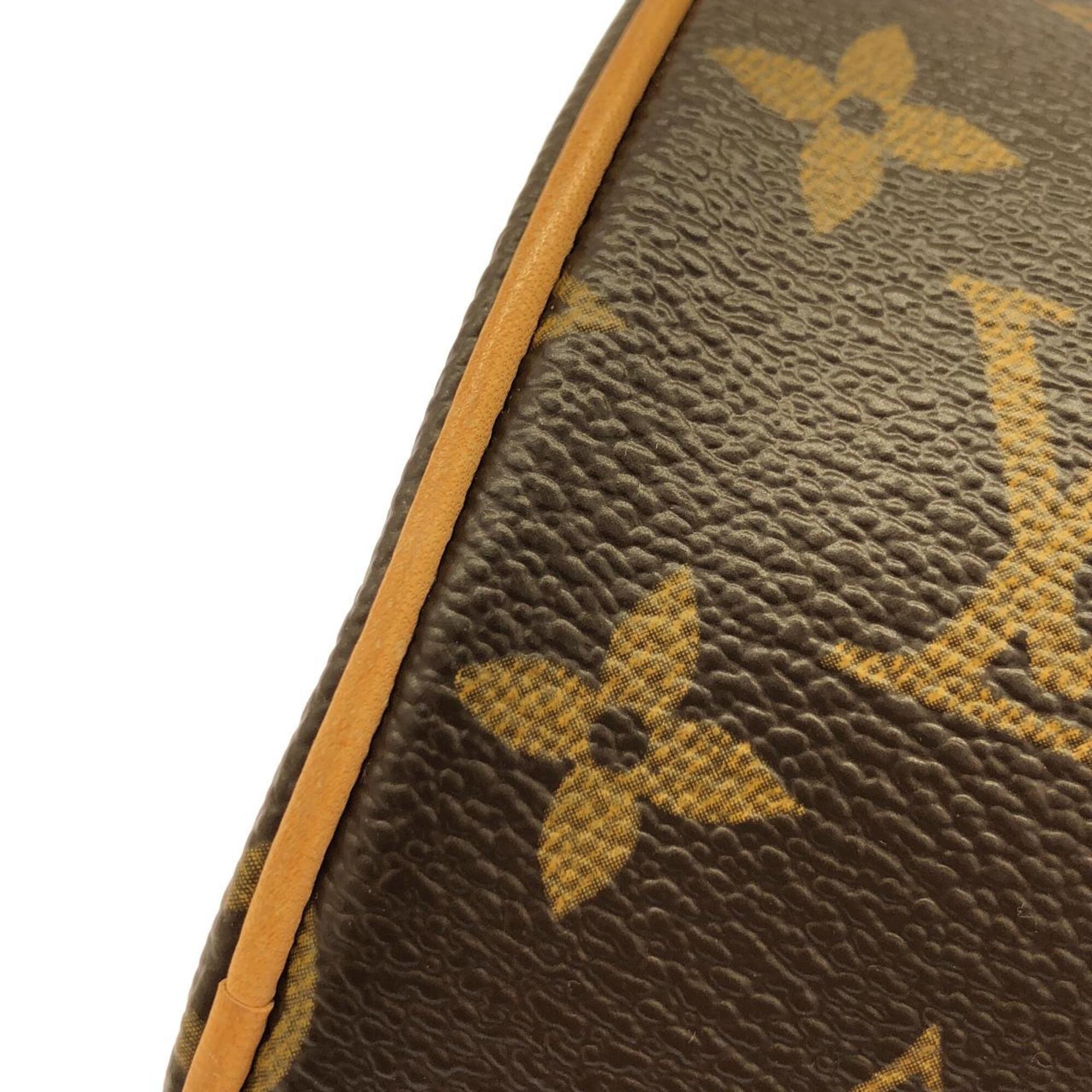 Louis Vuitton Marron Coated Canvas Handbag Pouch (Pre-Owned)
