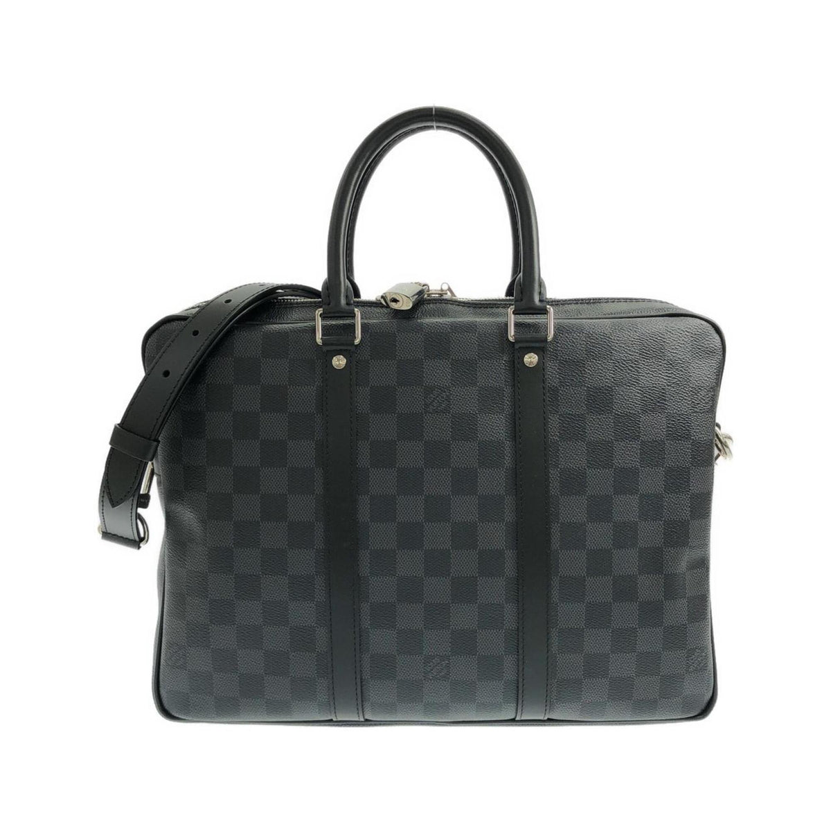 Louis Vuitton Dark Gray Graphite Coated Canvas Handbag (Pre-Owned)