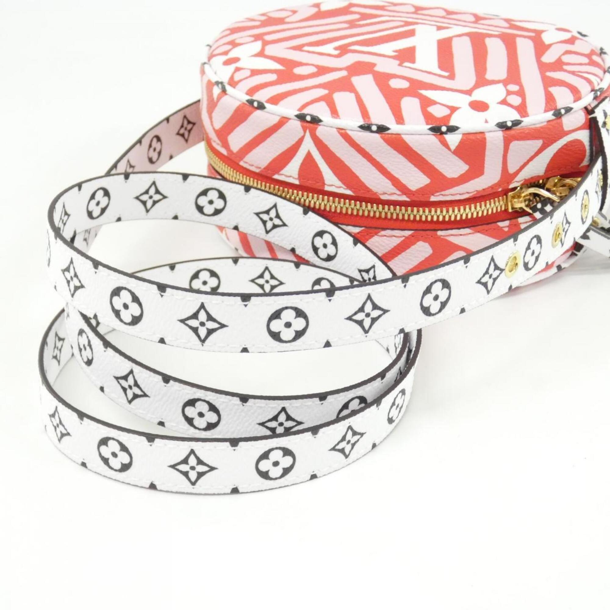 Louis Vuitton Red Color Coated Canvas Shoulder Bag (Pre-Owned)