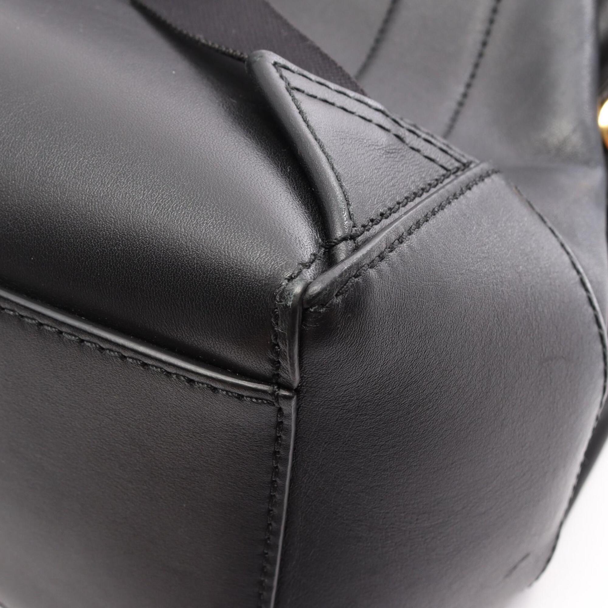 Salvatore Ferragamo Black Leather Backpack Handbag (Pre-Owned)