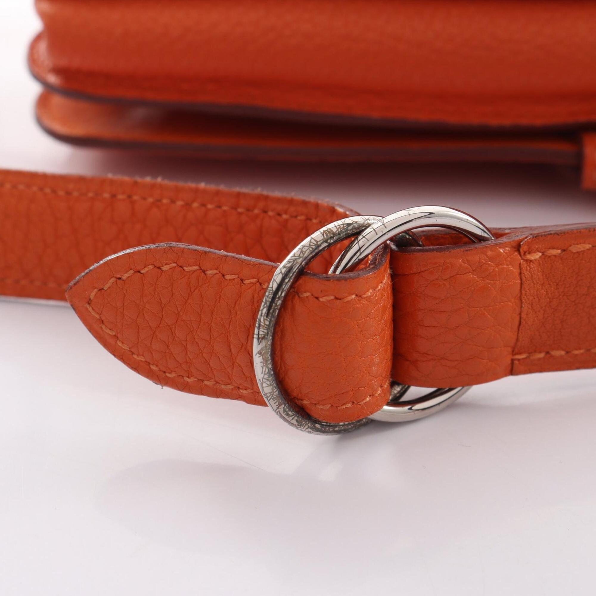 Hermes Orange Togo Leather Fanny Pack Handbag (Pre-Owned)