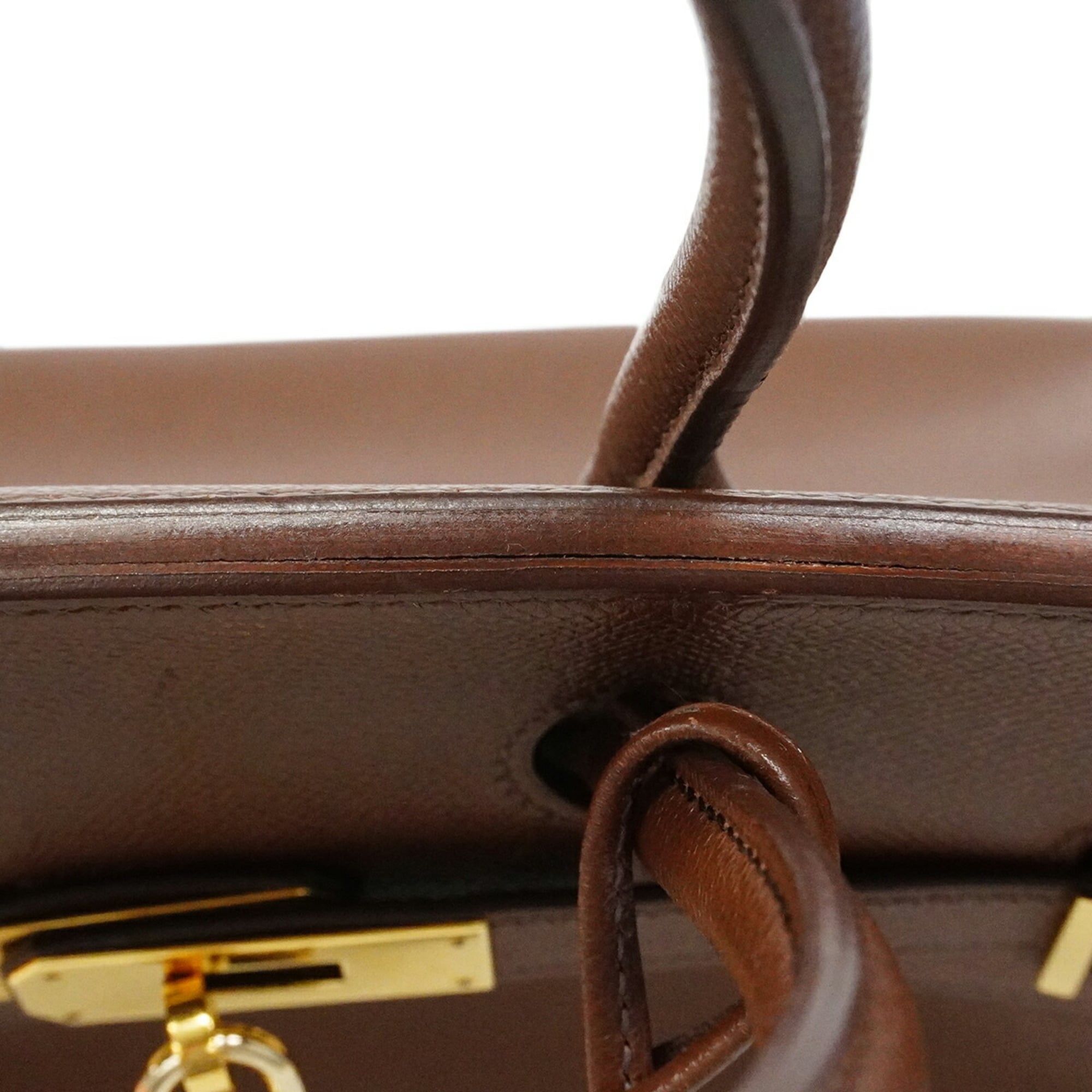 Hermes Havane Courchevel Leather Handbag (Pre-Owned)