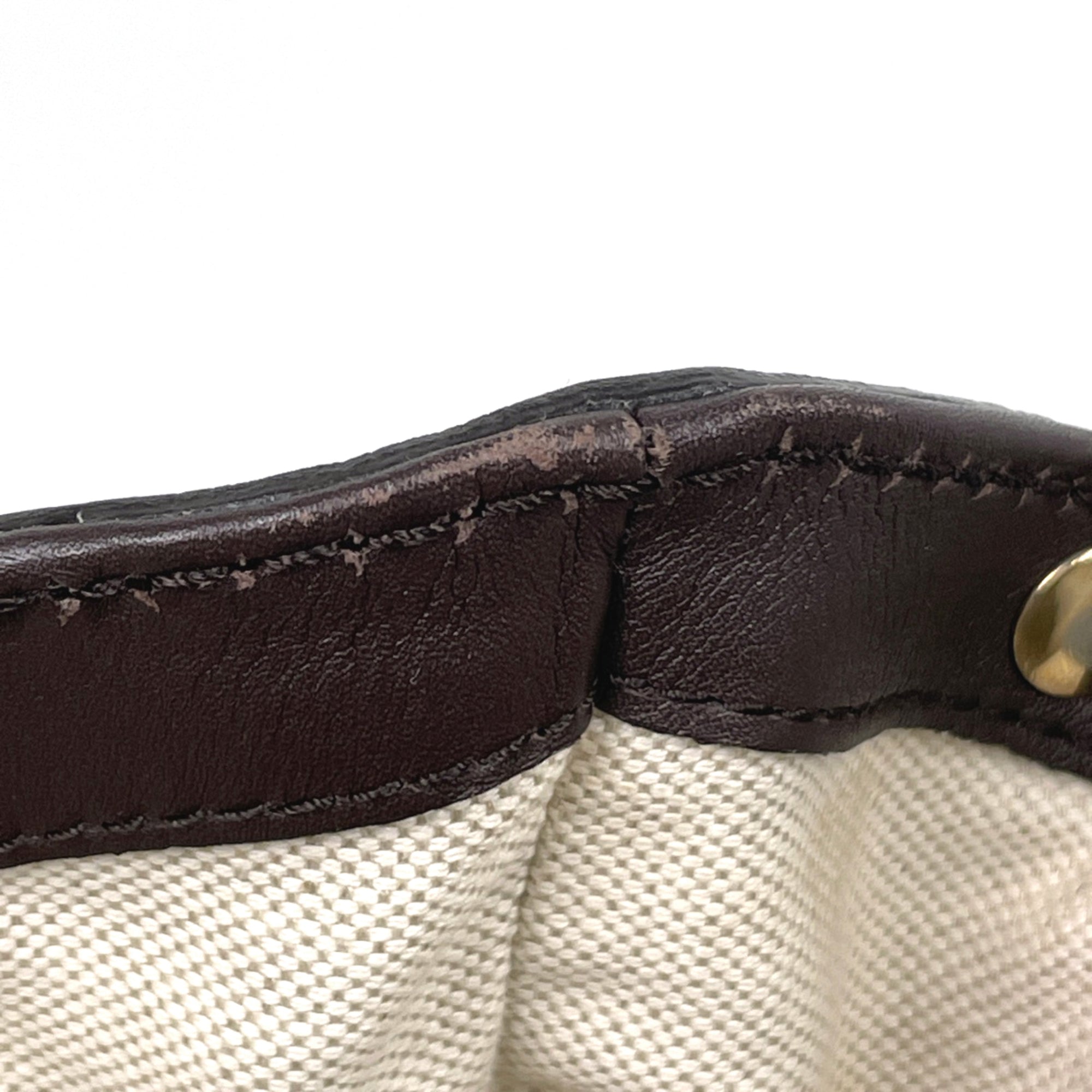 Gucci Sukey Brown Gg Leather Handbag (Pre-Owned)