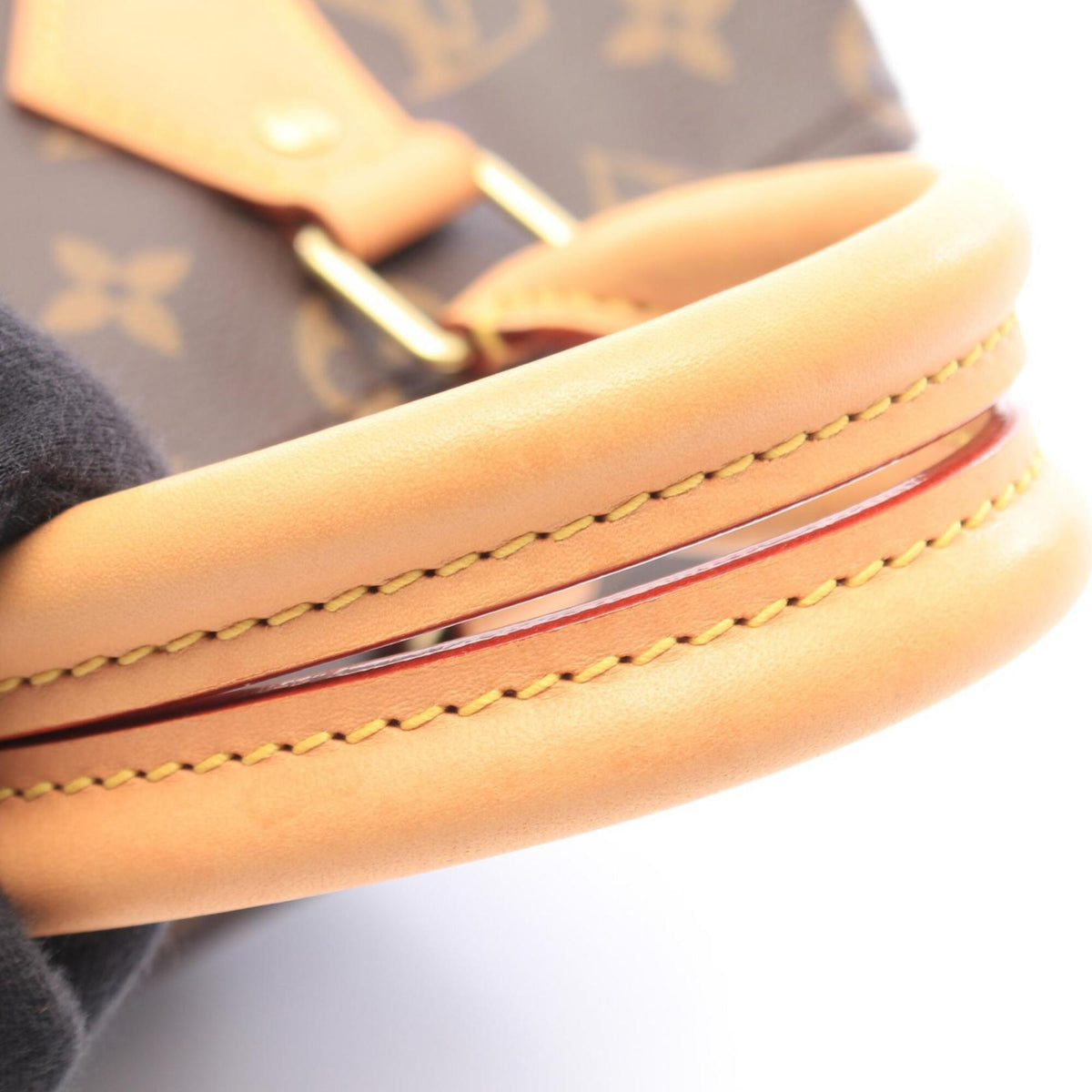 Louis Vuitton Brown Coated Canvas Monogram Leather Handbag (Pre-Owned)