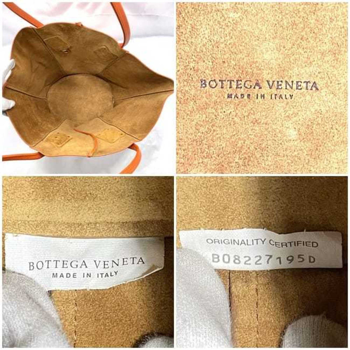 Bottega Veneta Orange Leather Basket Tote Bag (Pre-Owned)