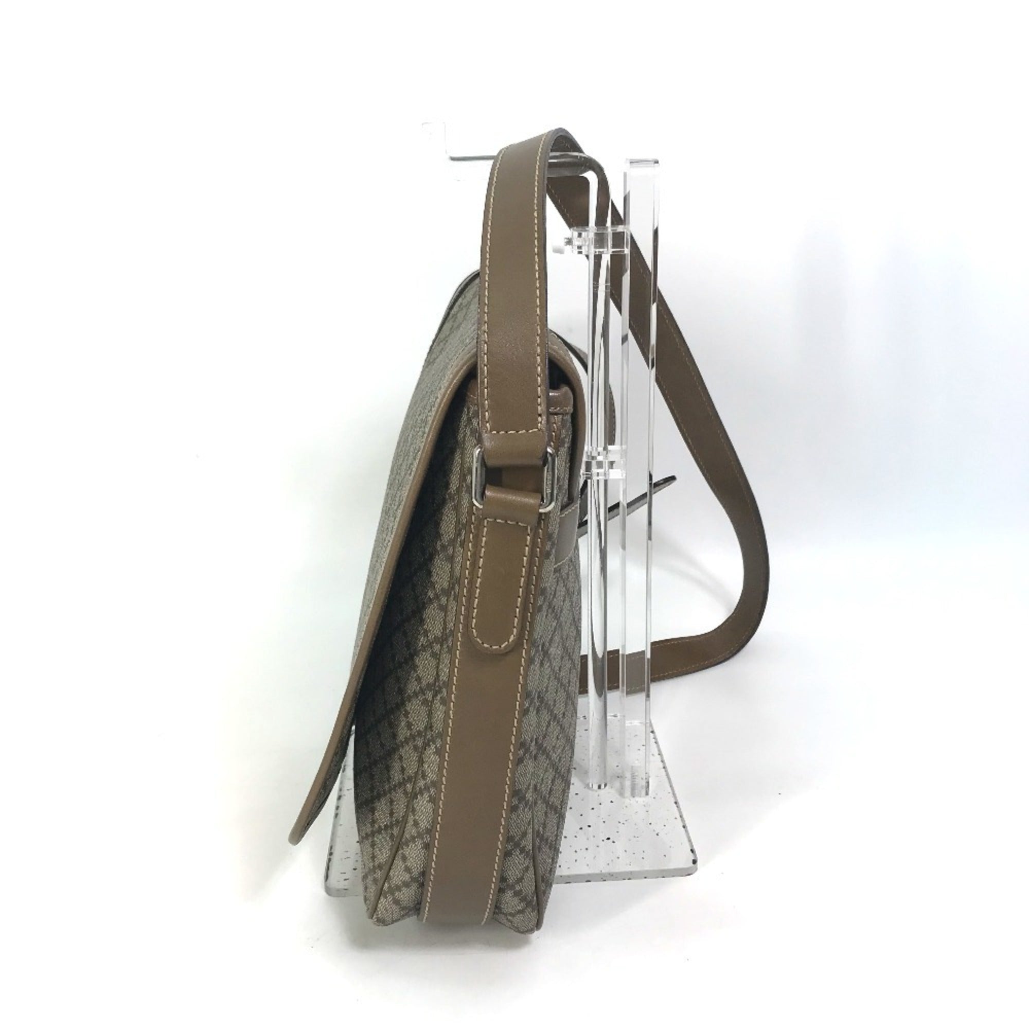 Gucci Diamante Beige Leather Shoulder Bag (Pre-Owned)