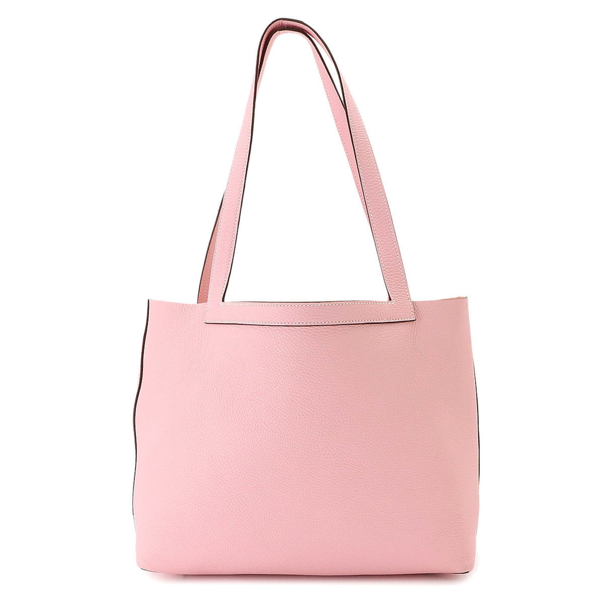Hermes Rose Sakura Taurillon Clemence Leather Handbag Tote Bag (Pre-Owned)