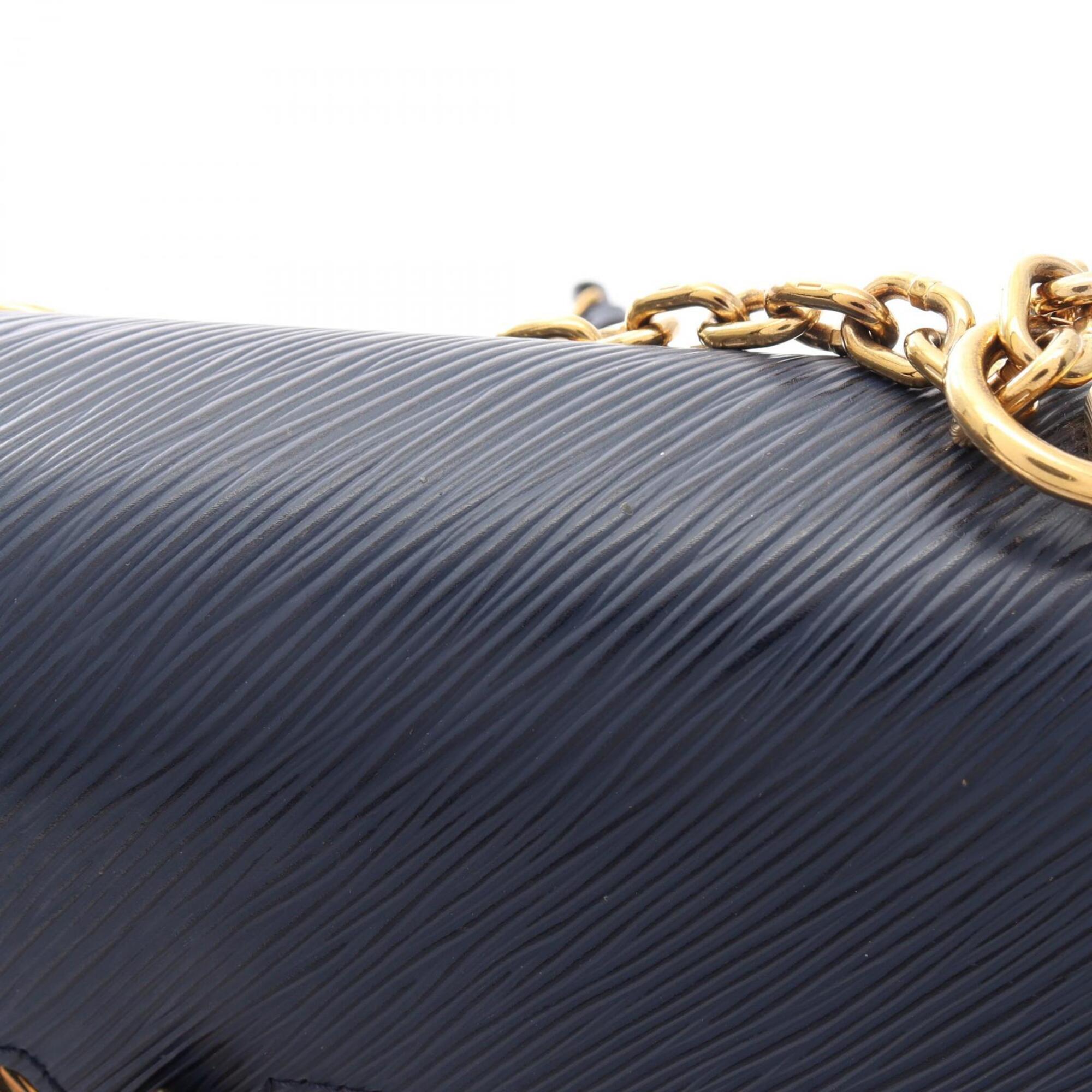 Louis Vuitton Navy Leather Handbag Shoulder Bag (Pre-Owned)