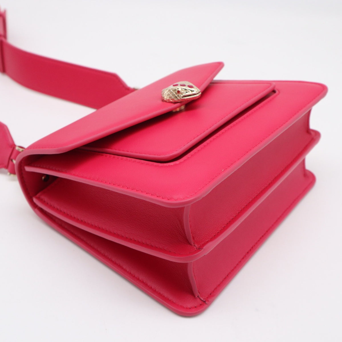 Bvlgari Pink Leather Handbag Shoulder Bag (Pre-Owned)