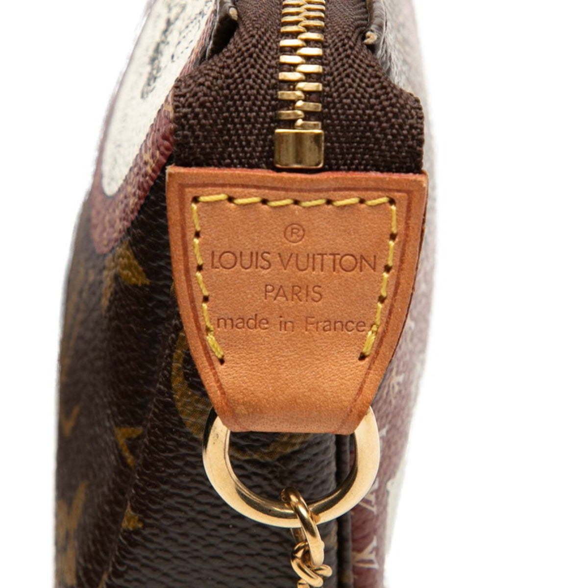 Louis Vuitton Brown Pvc Leather Handbag Pochette Pouch (Pre-Owned)
