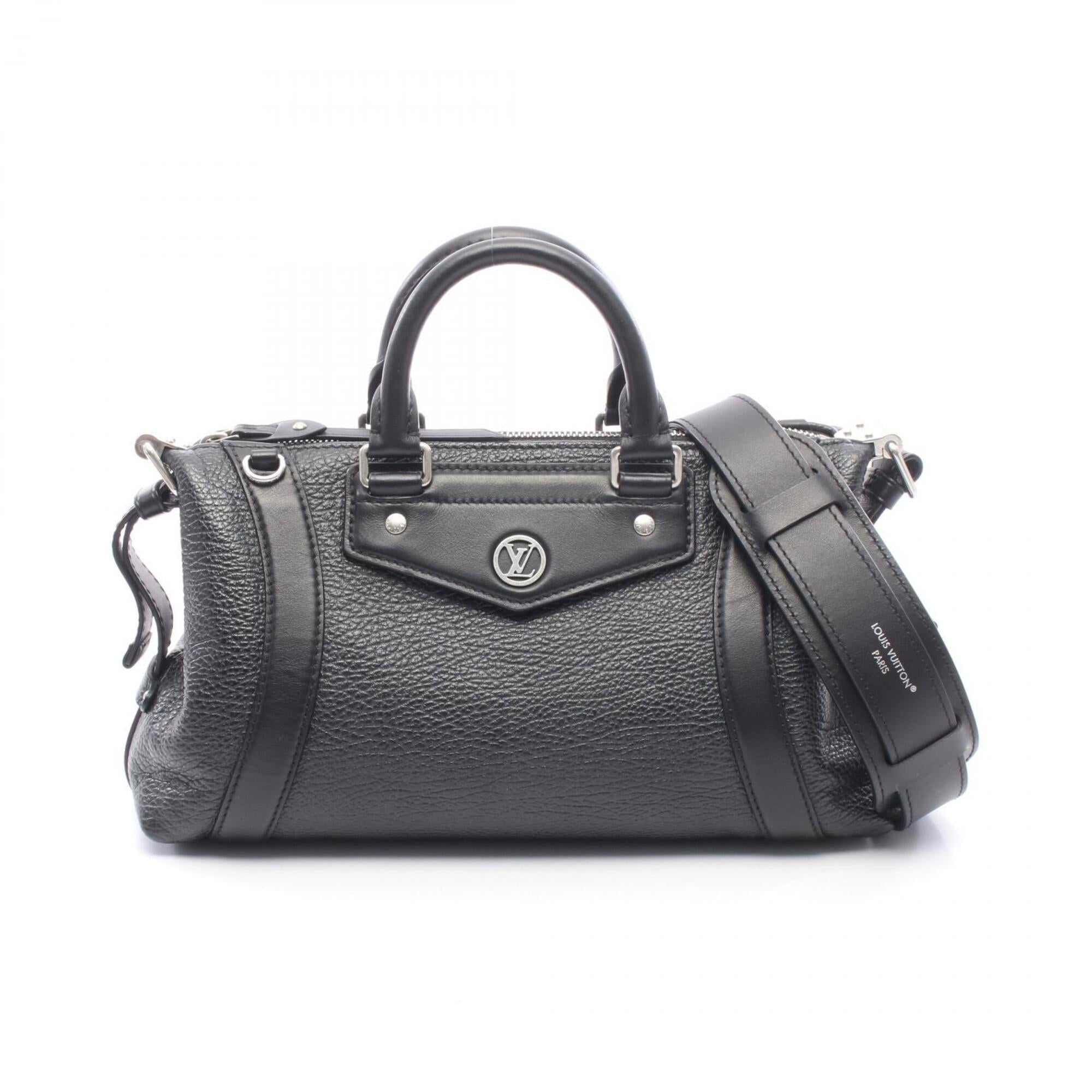 Louis Vuitton Black Leather Handbag (Pre-Owned)