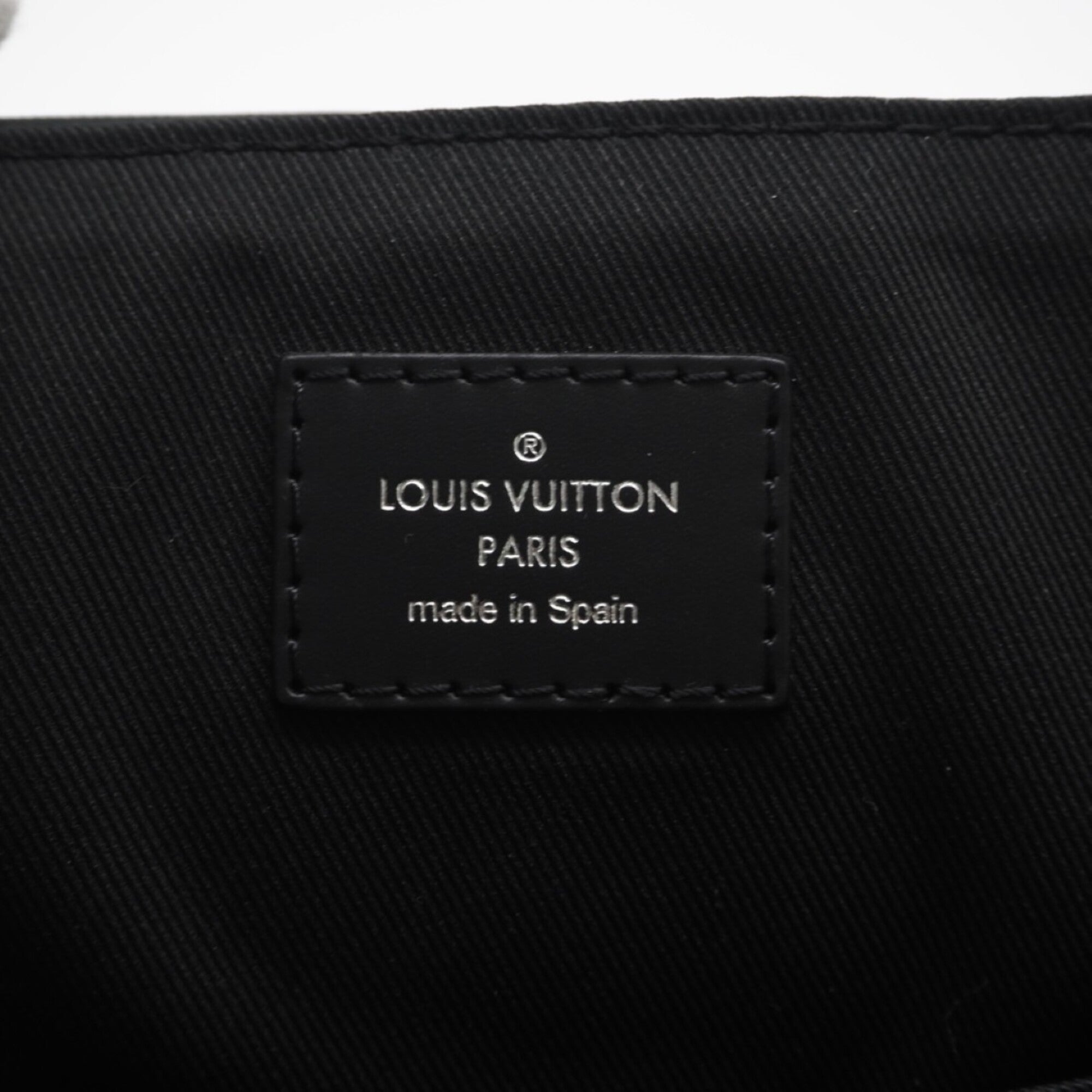 Louis Vuitton Black Gray Monogram Eclipse Leather Shoulder Bag (Pre-Owned)