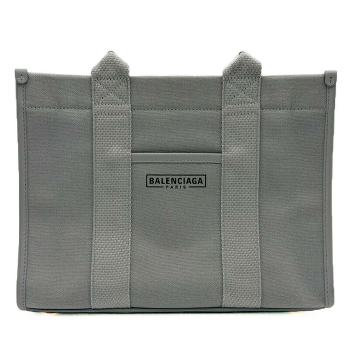 Balenciaga Gray Canvas Leather Tote Bag (Pre-Owned)