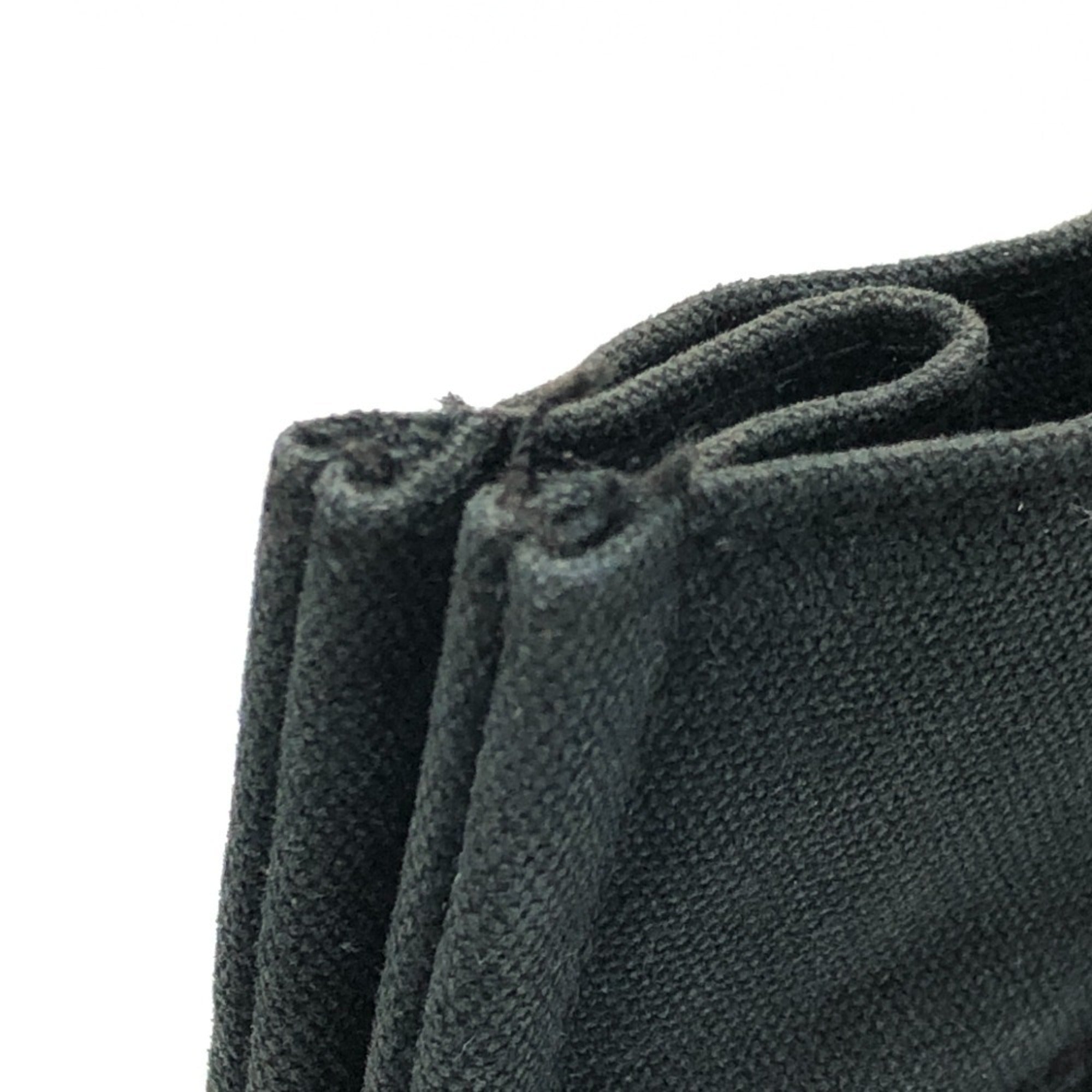 Hermes Black Canvas Handbag Tote Bag (Pre-Owned)