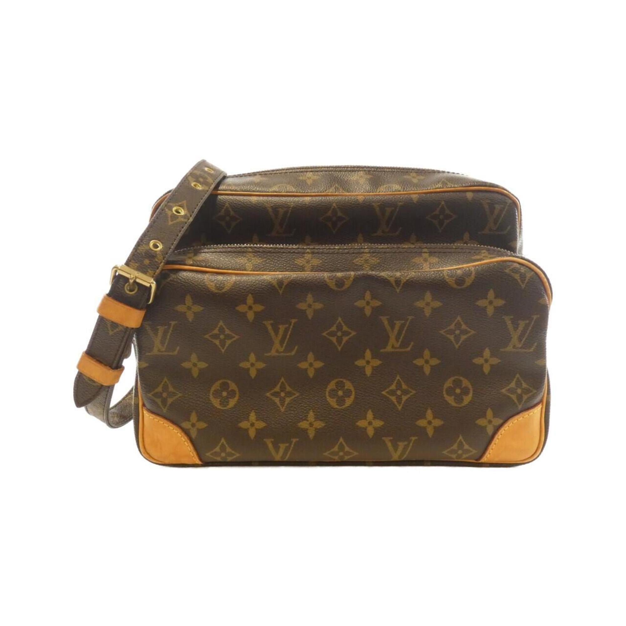 Louis Vuitton Marron Coated Canvas Shoulder Bag (Pre-Owned)