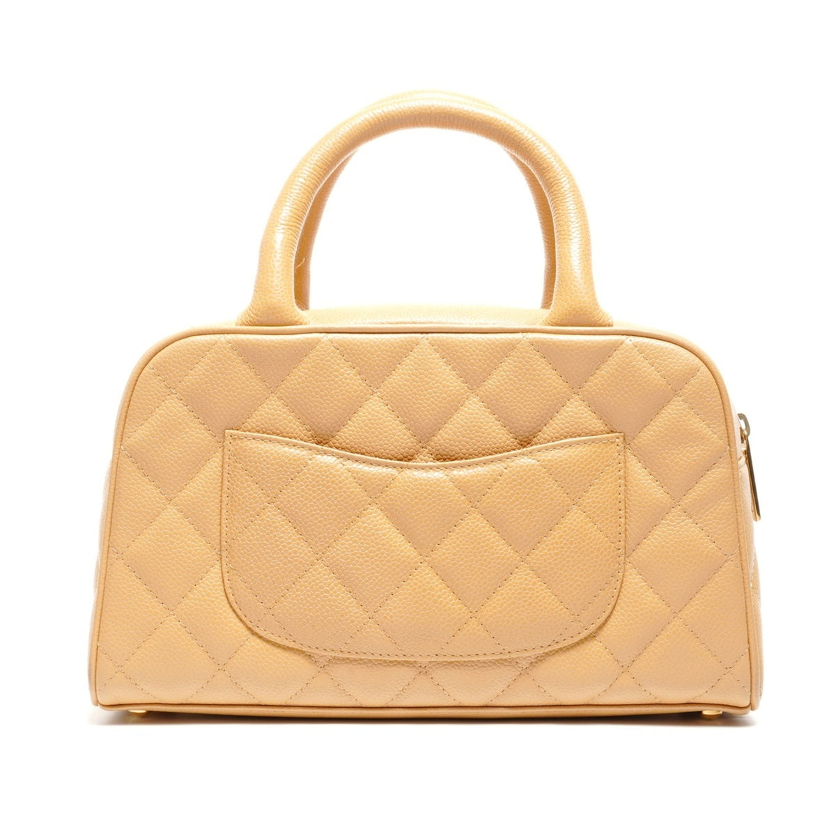 Chanel Beige Grained Calfskin Handbag (Pre-Owned)