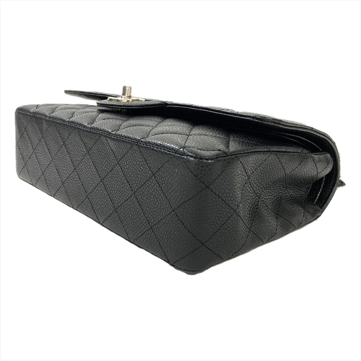 Chanel Matelasse Black Grained Calfskin Shoulder Bag (Pre-Owned)