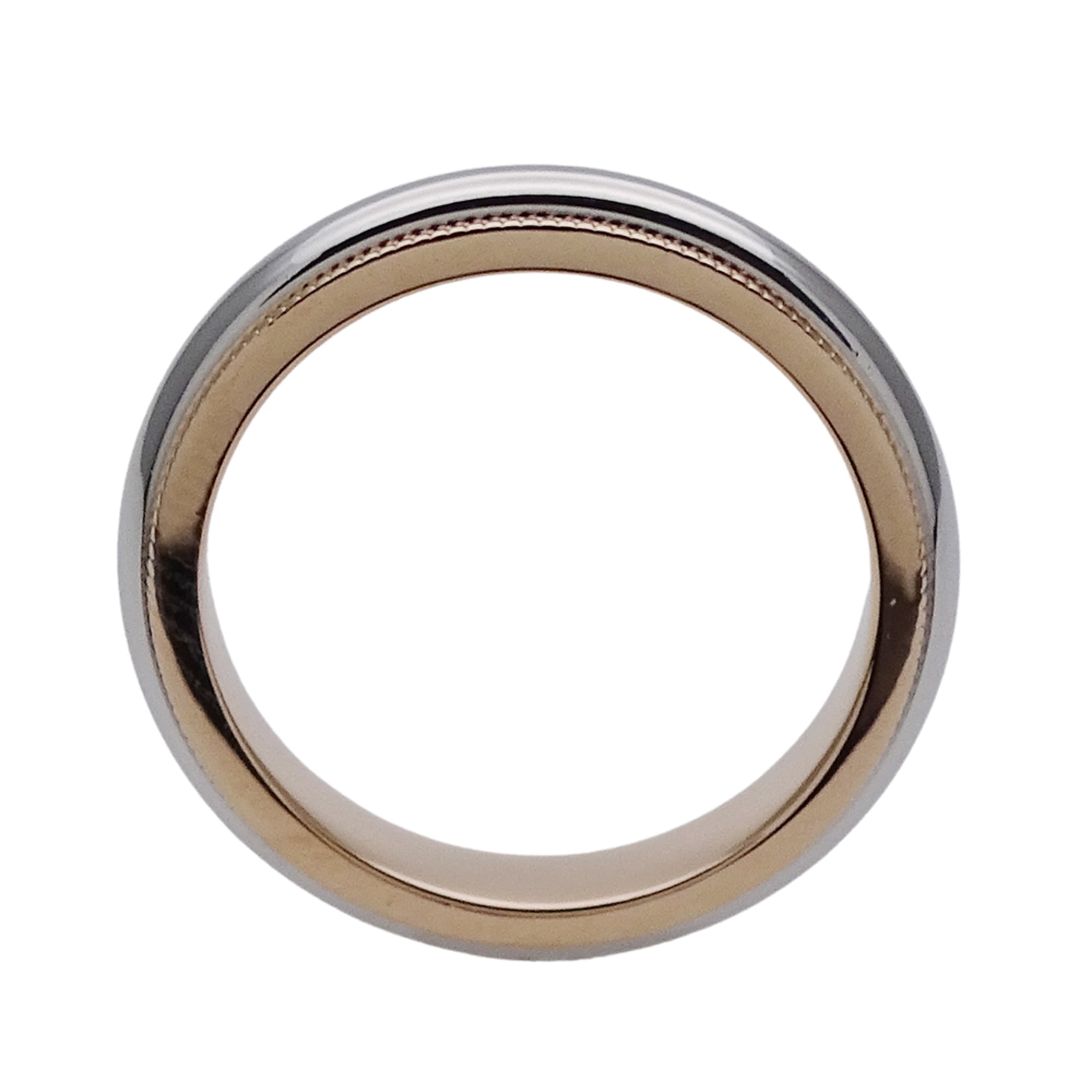 Tiffany Silver Pink Gold Pink Gold (18K) Platinum 950 Band Ring (Pre-Owned)