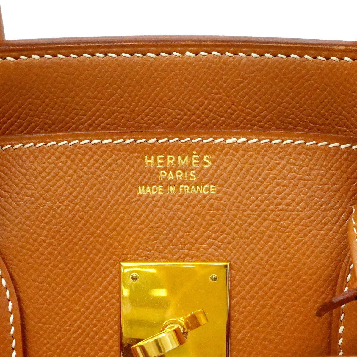 Hermes Gold Courchevel Leather Handbag (Pre-Owned)