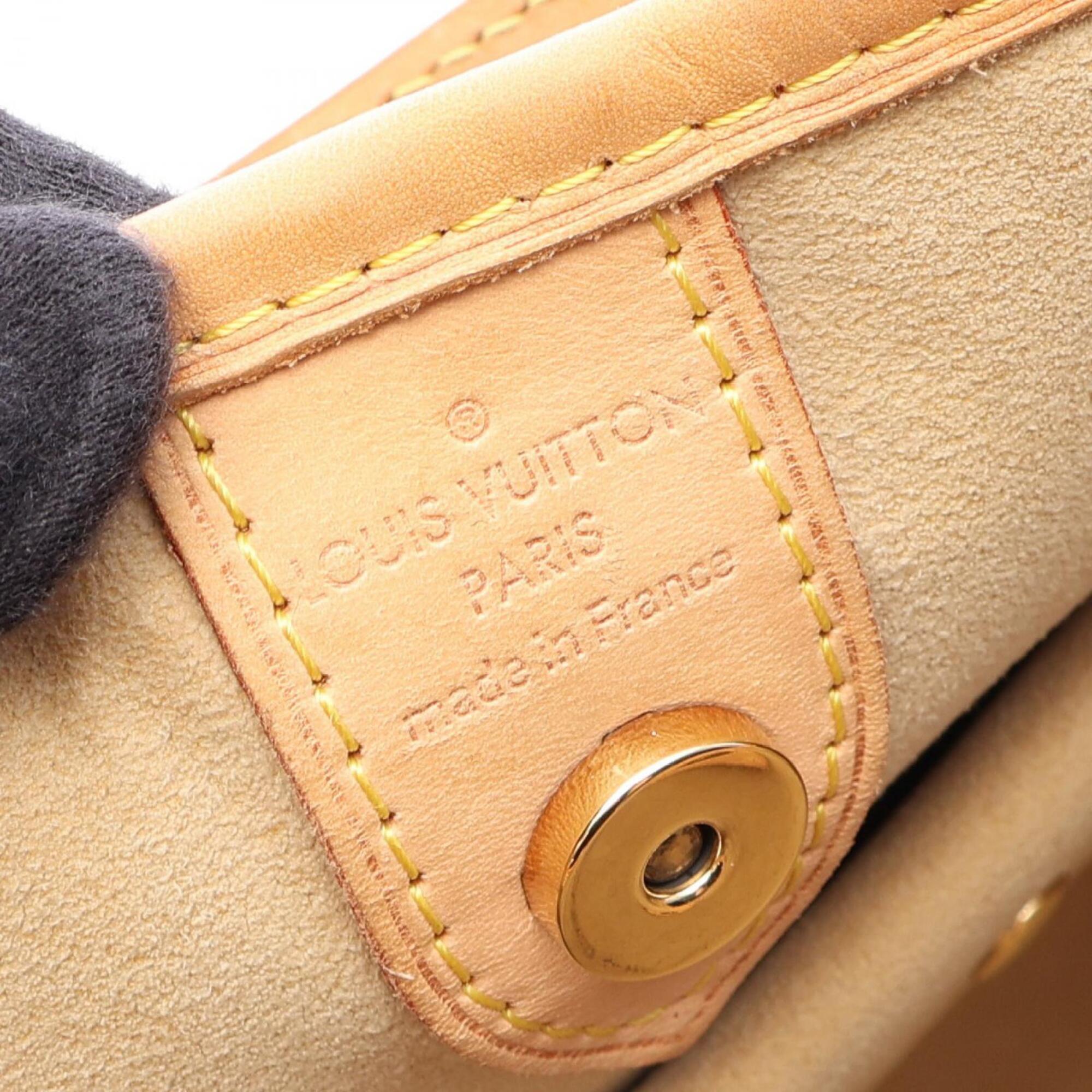 Louis Vuitton Brown Monogram Coated Canvas Leather Handbag Shoulder Bag (Pre-Owned)
