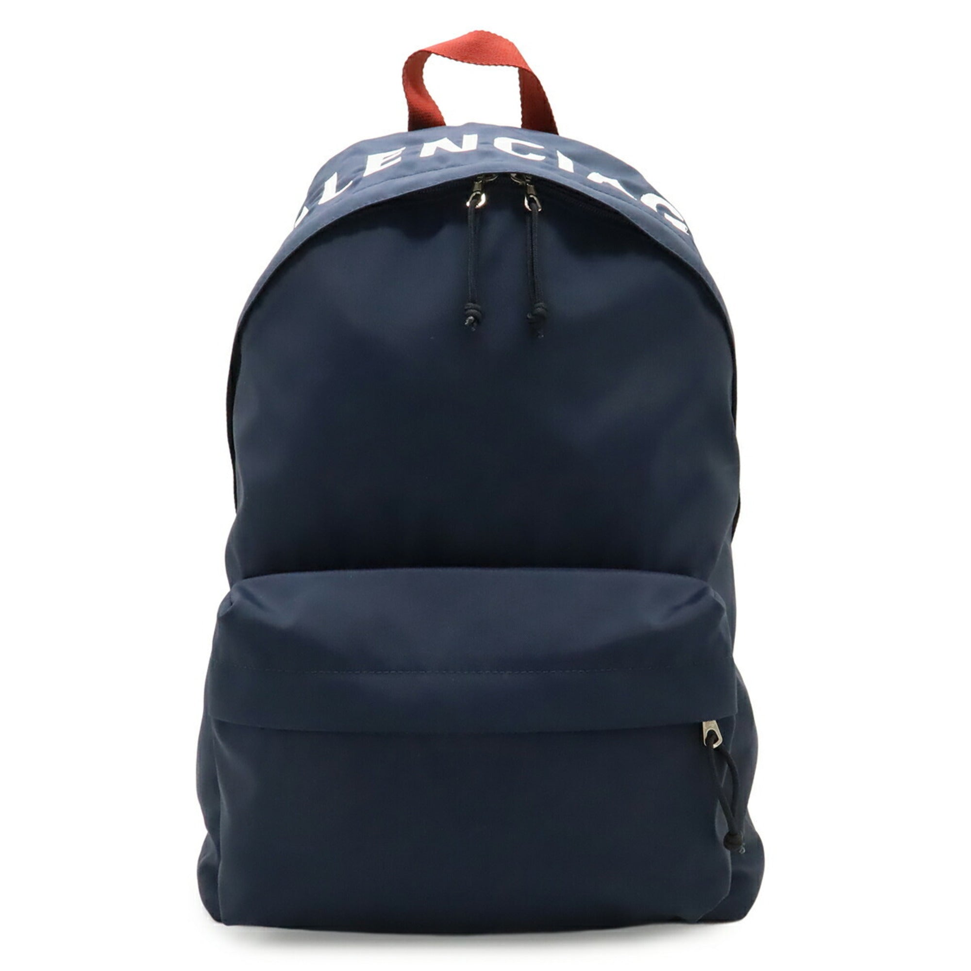 Balenciaga Navy Red Color White Nylon Canvas Backpack (Pre-Owned)