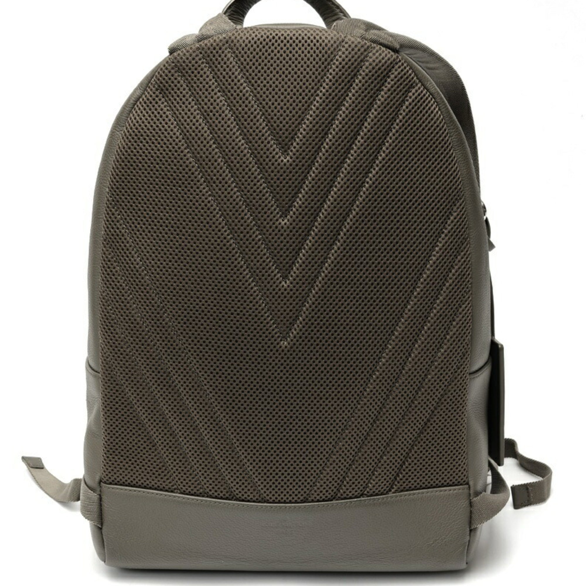 Louis Vuitton Khaki Leather Backpack (Pre-Owned)