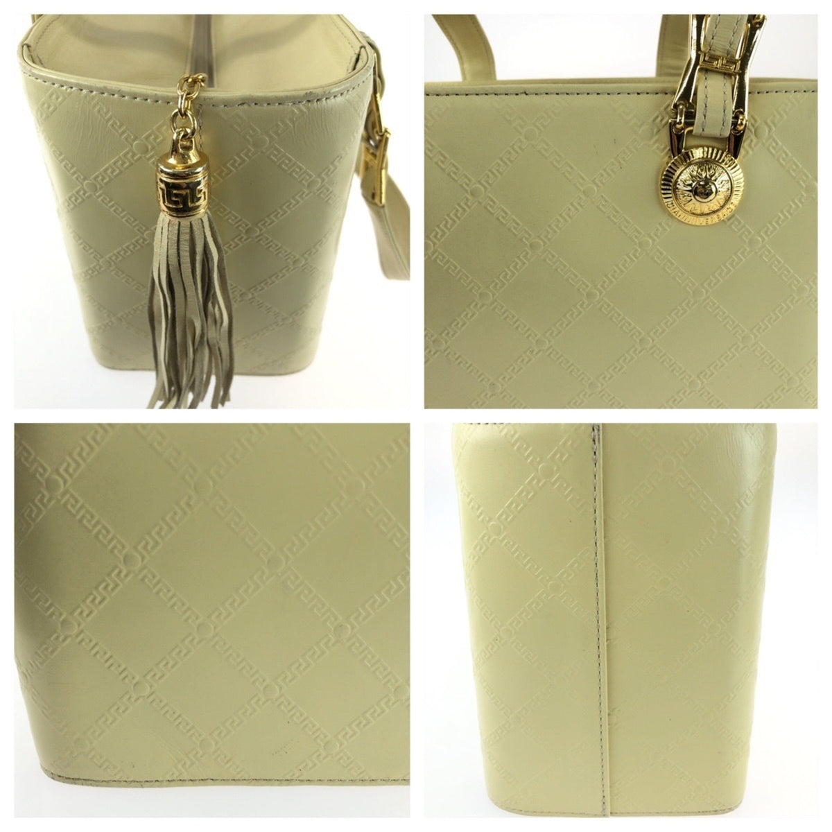 Versace Yellow Leather Handbag (Pre-Owned)