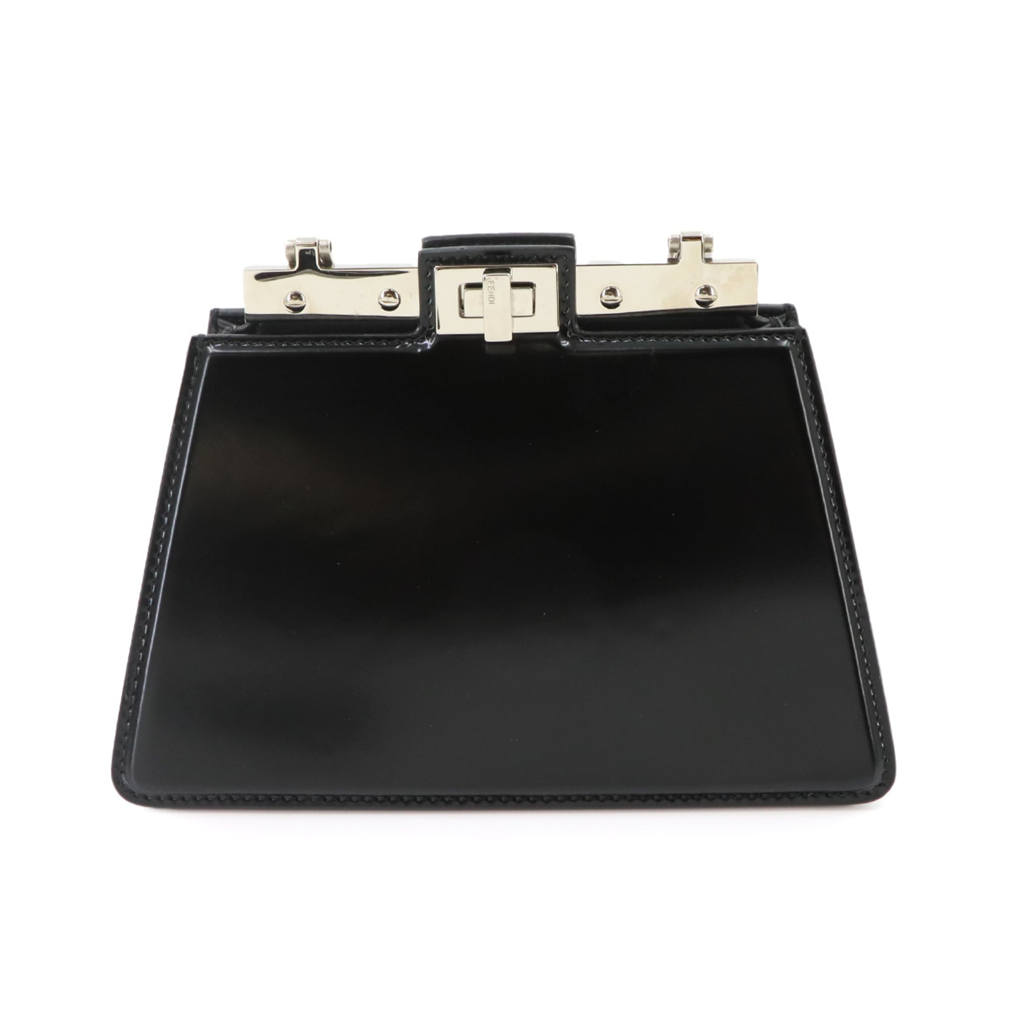 Fendi Peekaboo Black Leather Handbag Shoulder Bag (Pre-Owned)