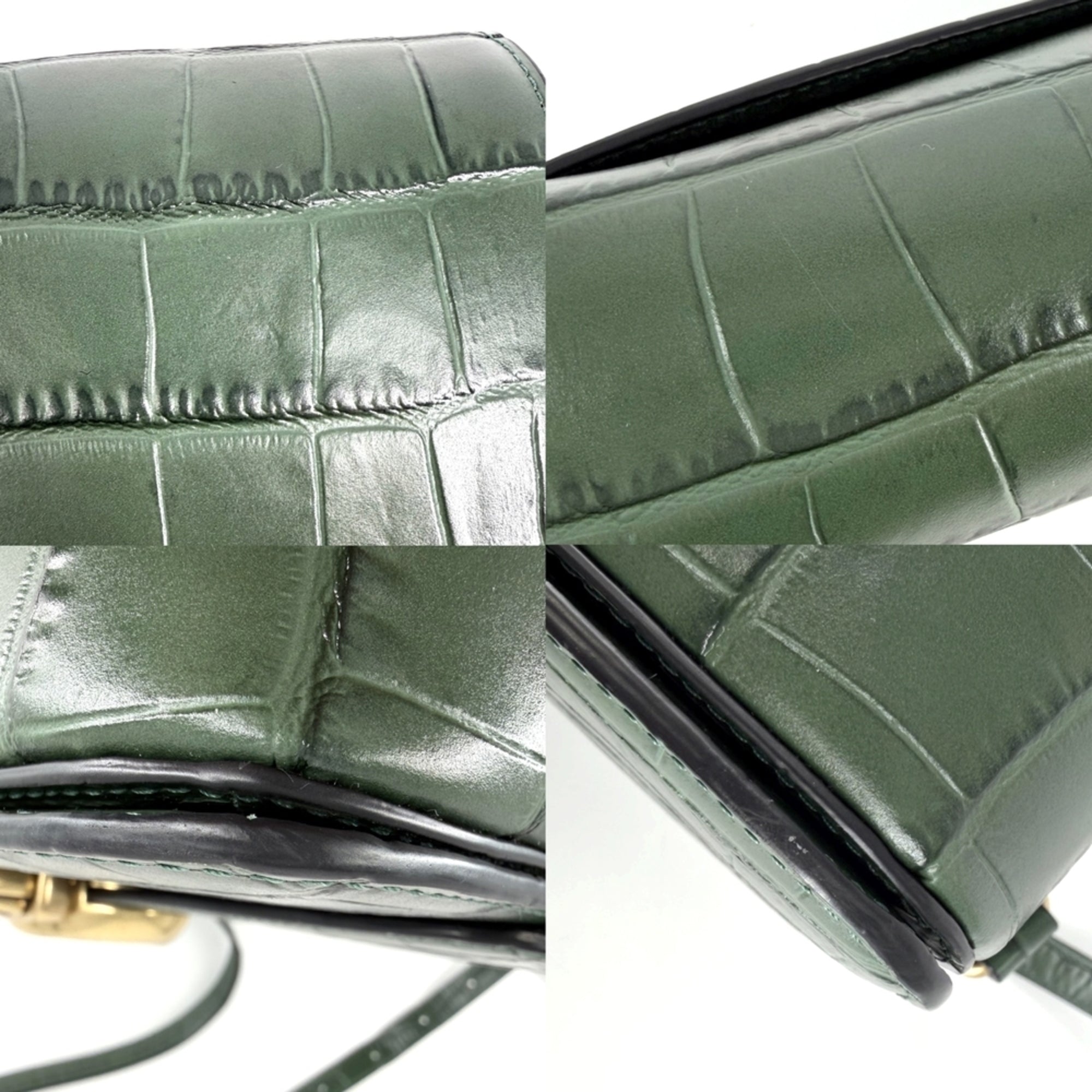 Coach Green Leather Shoulder Bag (Pre-Owned)