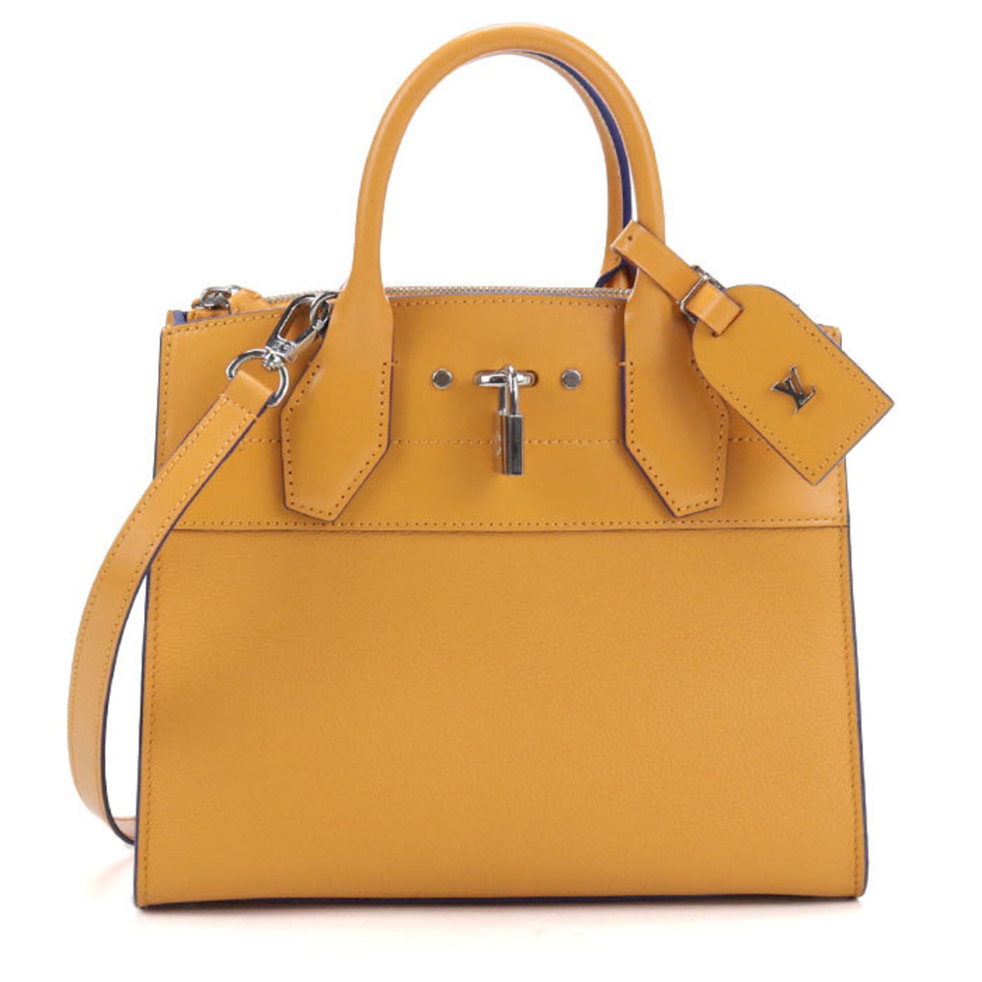 Louis Vuitton Orange Leather Handbag (Pre-Owned)