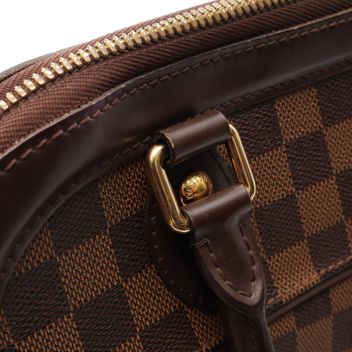 Louis Vuitton Brown Coated Canvas Leather Handbag (Pre-Owned)