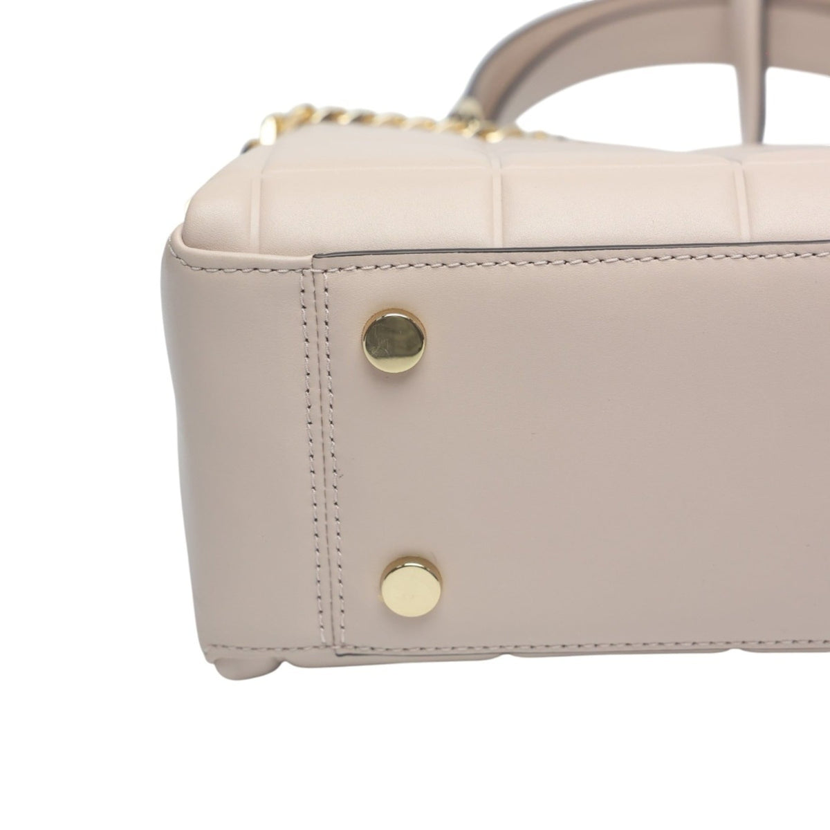 Michael Kors Pink Beige Leather Handbag Shoulder Bag (Pre-Owned)