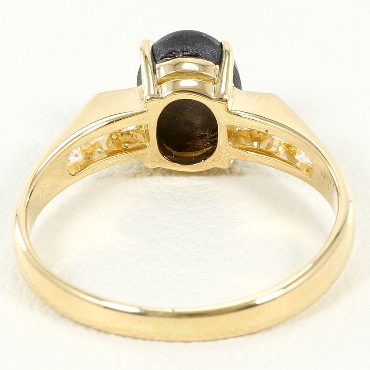 Unbranded Black Yellow Gold Yellow Gold (14K) Band Ring (Pre-Owned)