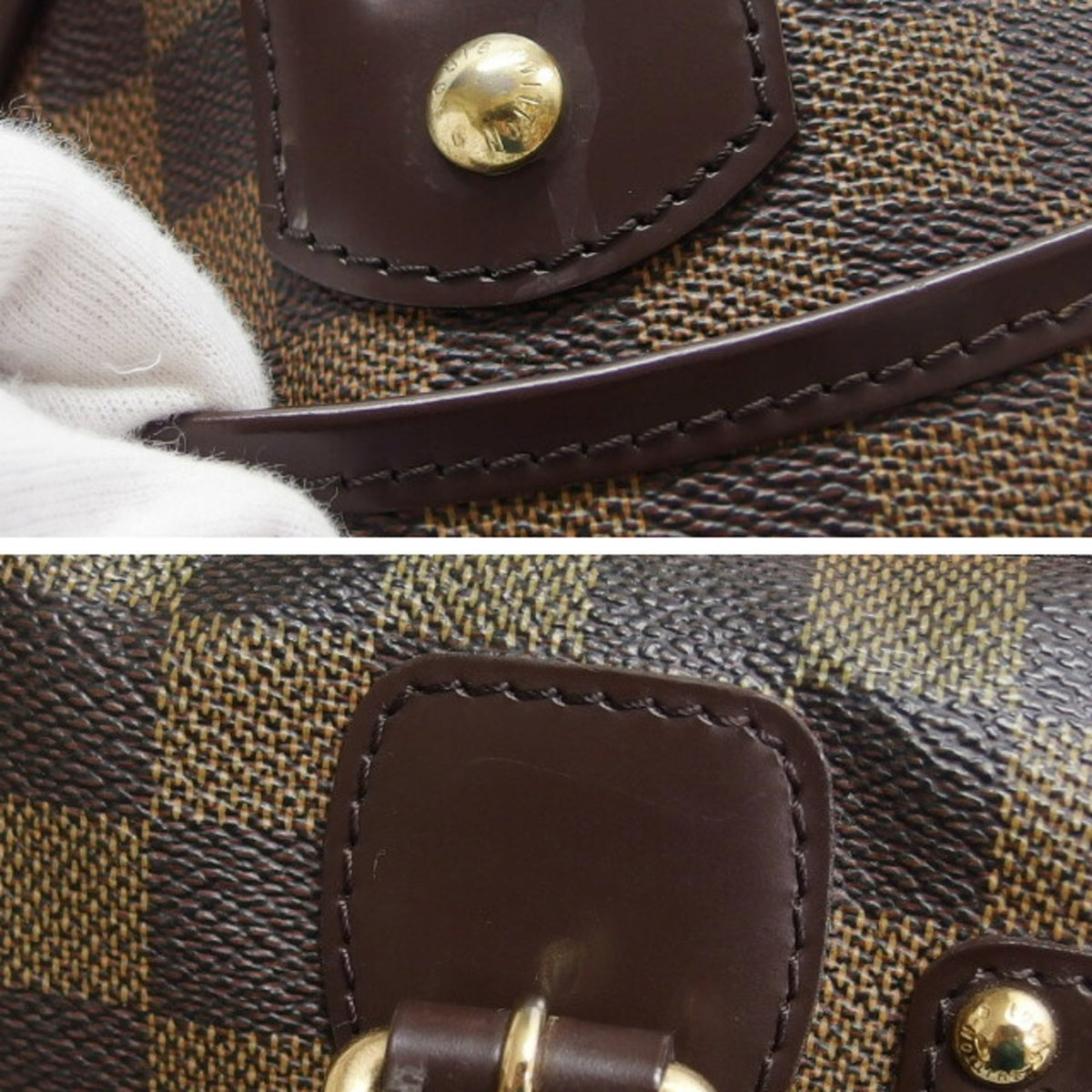 Louis Vuitton Damier Dark Brown Damier Canvas Boston Bag Handbag (Pre-Owned)