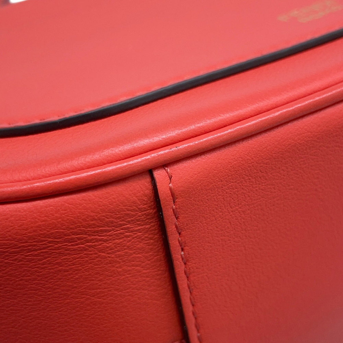 Fendi Red Color Leather Suede Handbag (Pre-Owned)