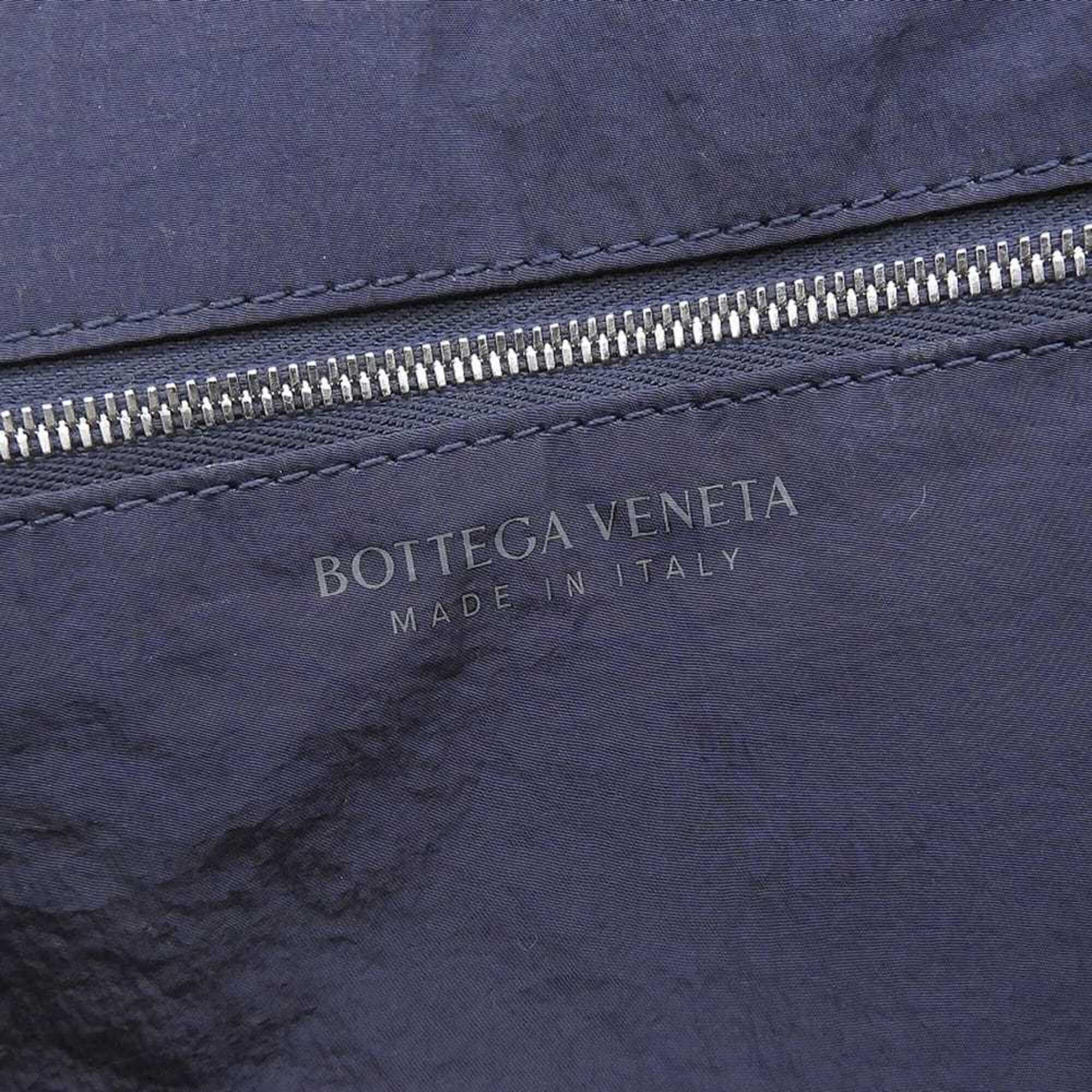 Bottega Veneta Navy Nylon Shoulder Bag Tote Bag (Pre-Owned)