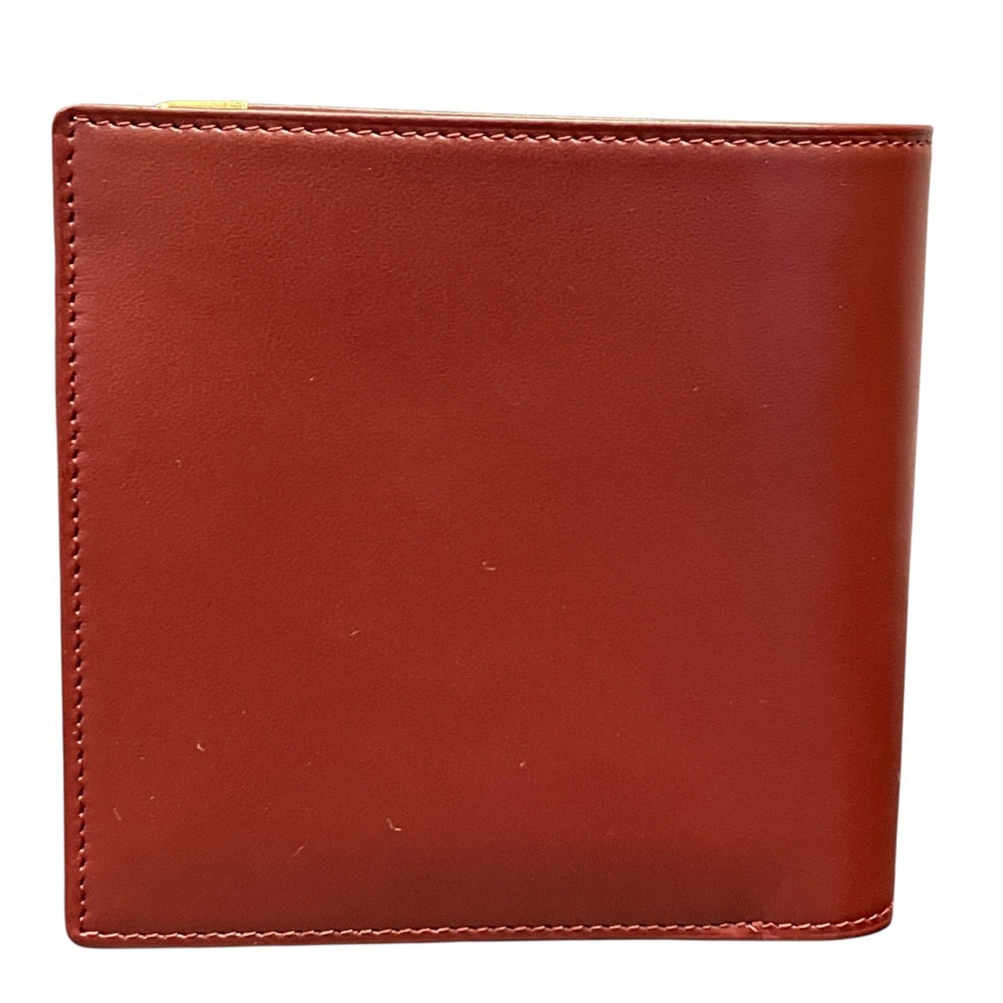 Cartier Must Red Color Leather Wallet (Bi-Fold) (Pre-Owned)