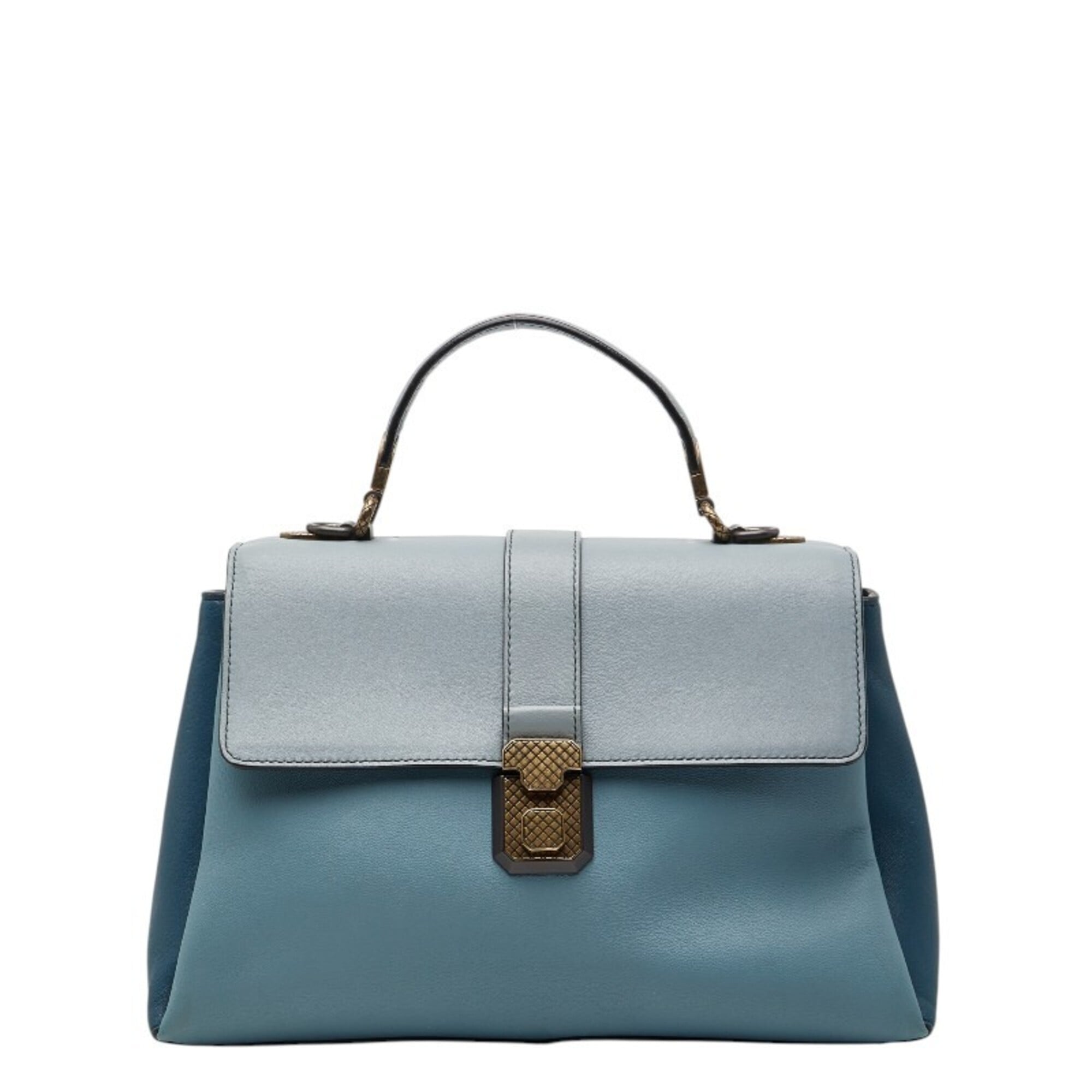 Bottega Veneta Blue Leather Handbag (Pre-Owned)