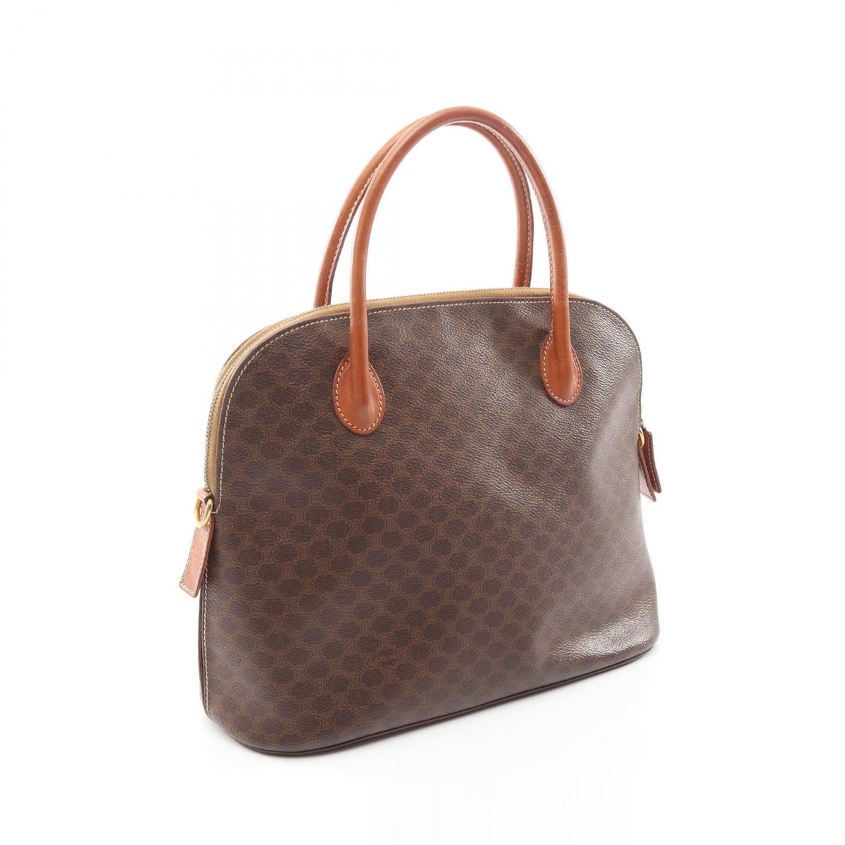 Celine Brown Coated Canvas Leather Handbag (Pre-Owned)