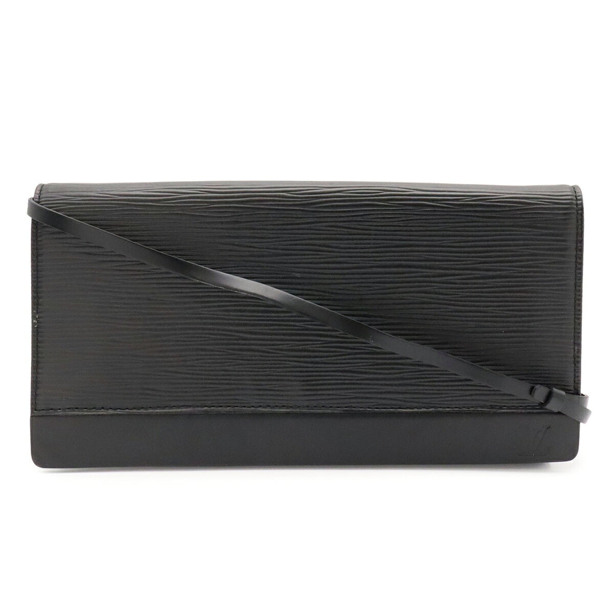 Louis Vuitton Black Noir Epi Leather Clutch Bag Shoulder Bag (Pre-Owned)