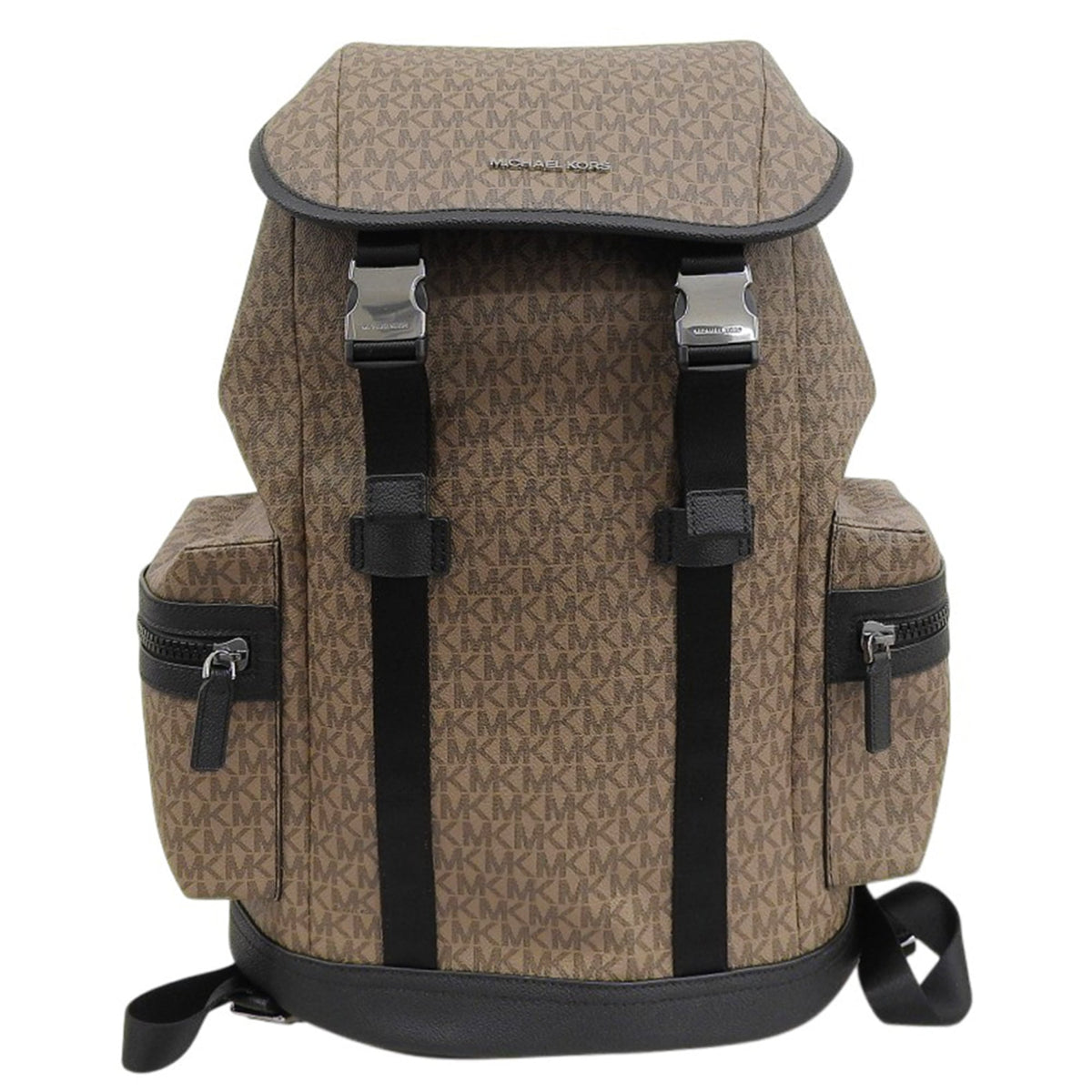 Michael Kors Brown Coated Canvas Backpack (Pre-Owned)