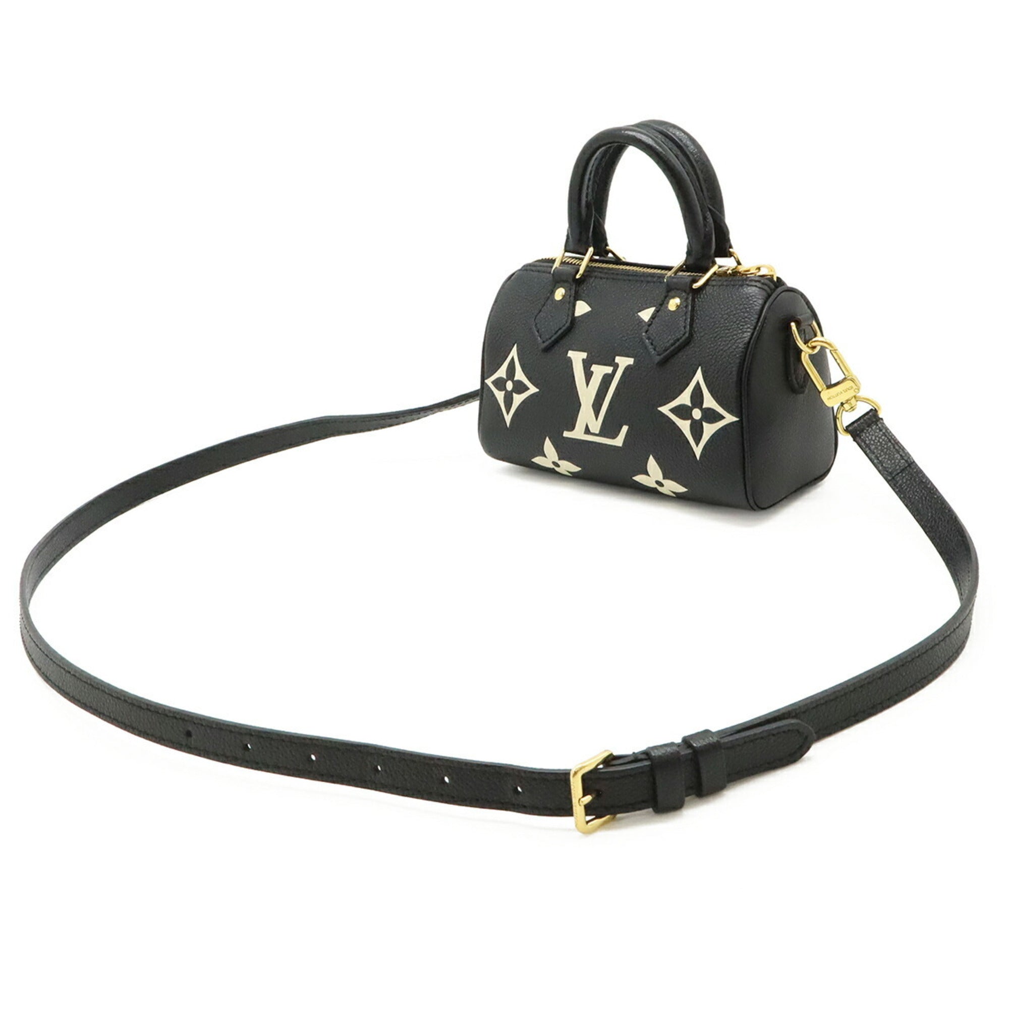 Louis Vuitton Beige Bicolor Black Monogram Monogram Empreinte Handbag Shoulder Bag (Pre-Owned)