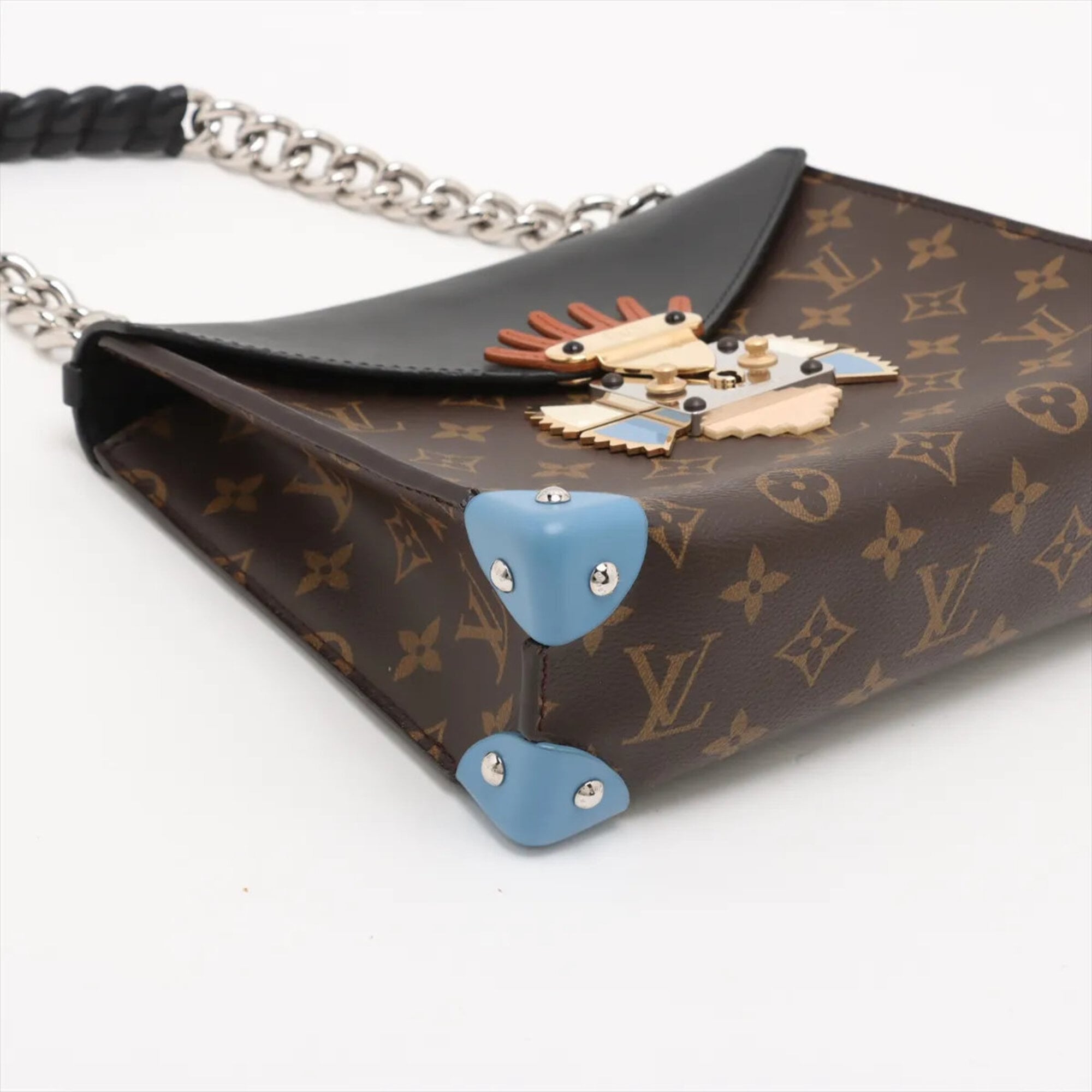 Louis Vuitton Brown Leather Coated Canvas Pochette Shoulder Bag (Pre-Owned)