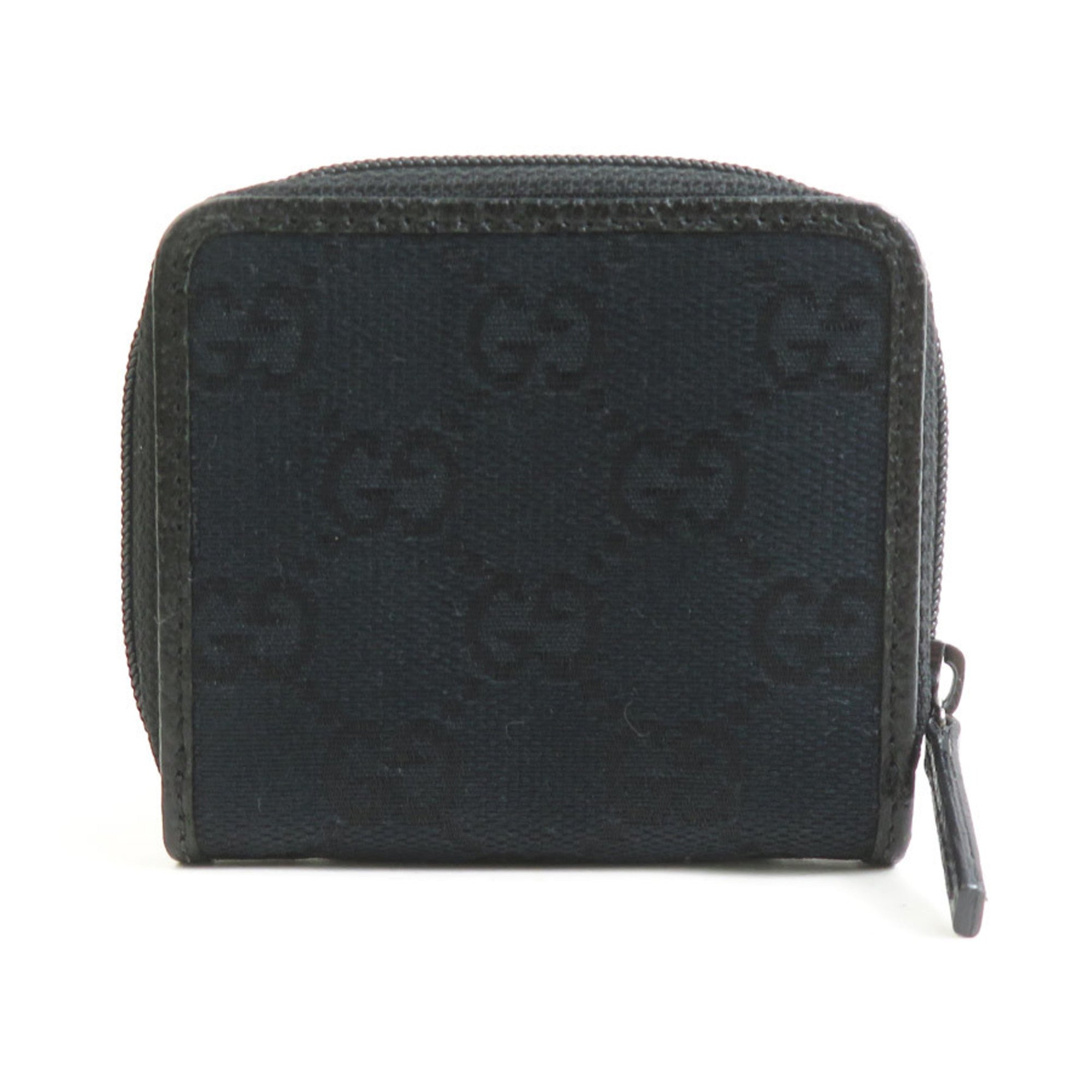 Gucci Black Gg Canvas Leather Coin Purse/Coin Case (Pre-Owned)