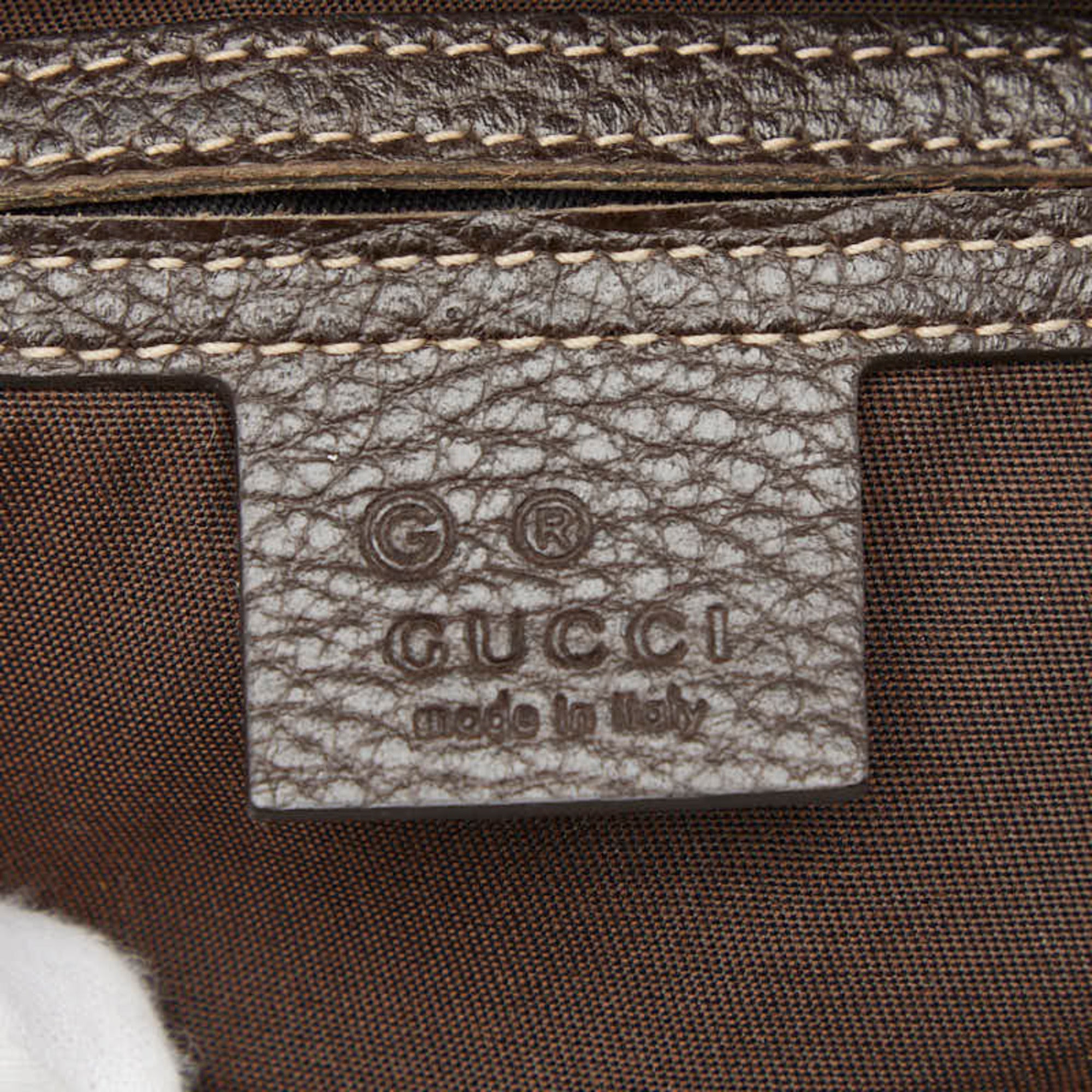 Gucci Beige Brown Pvc Leather Boston Bag Handbag (Pre-Owned)