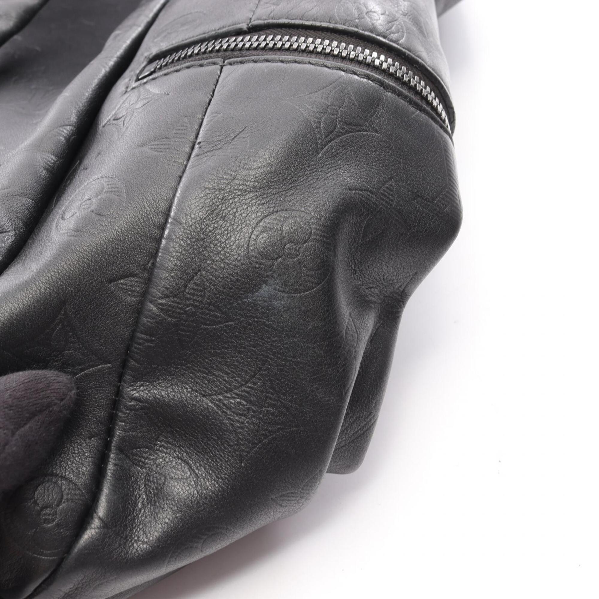 Louis Vuitton Black Monogram Shadow Leather Backpack (Pre-Owned)