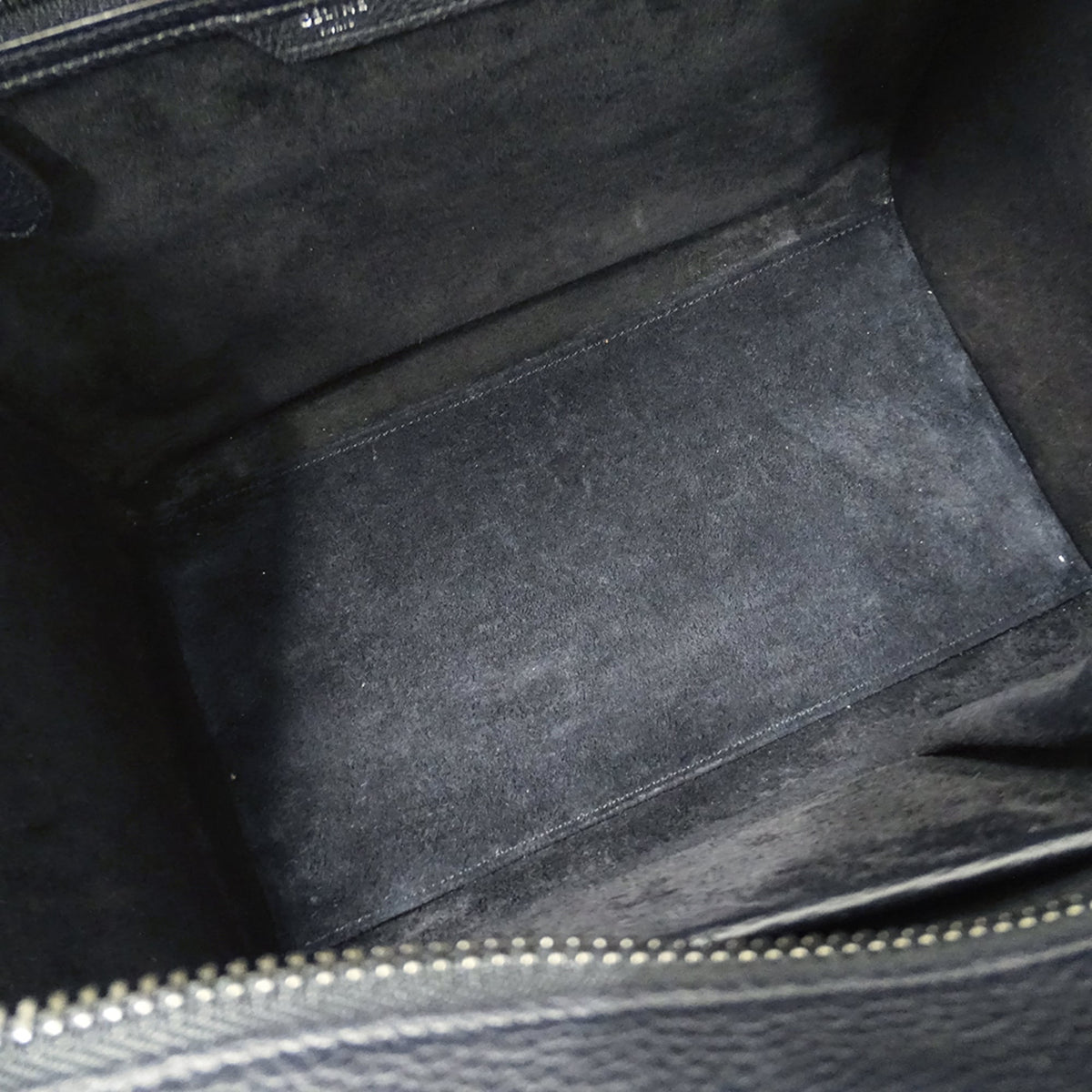 Celine Black Dark Navy Leather Handbag Tote Bag (Pre-Owned)