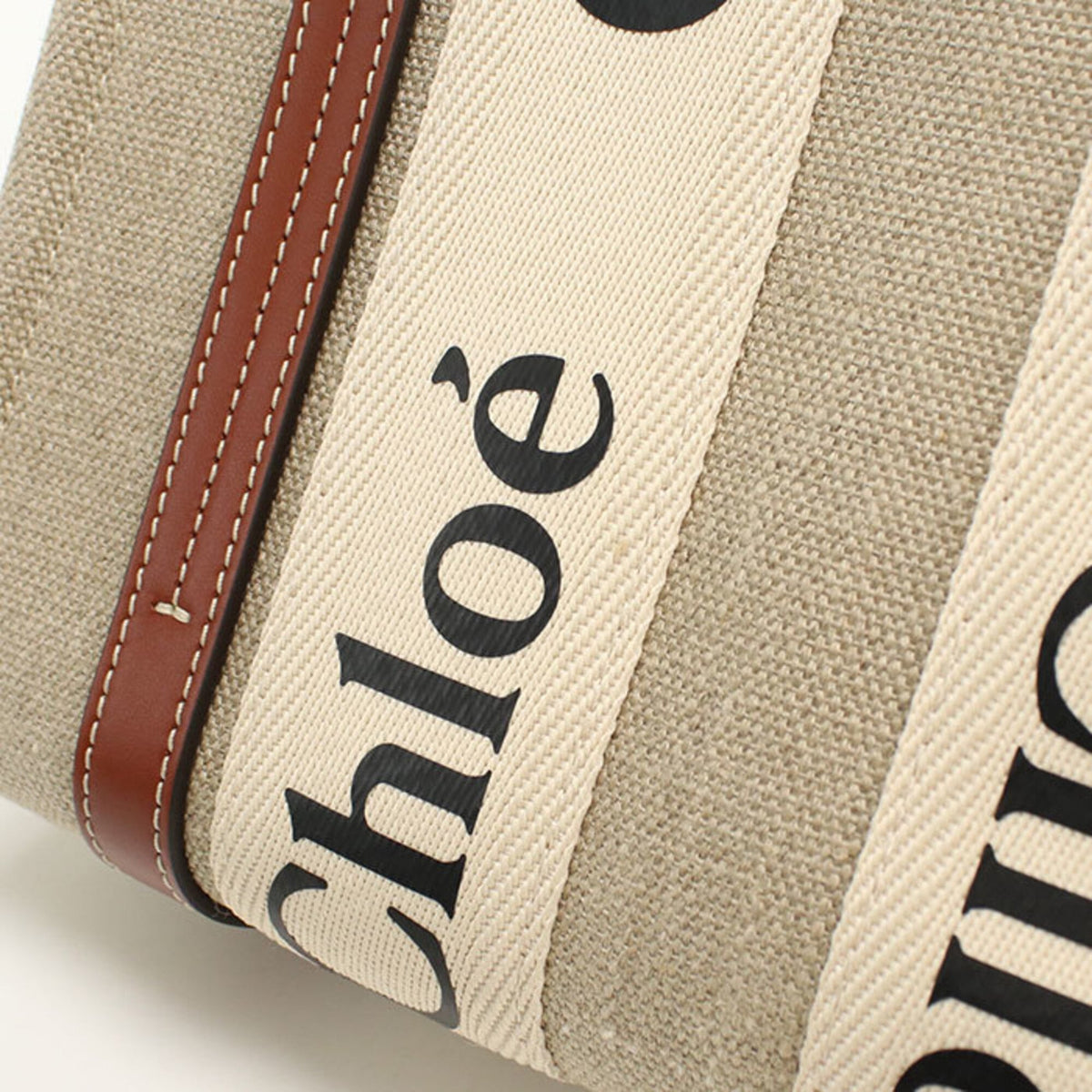 Chloé Beige Linen Tote Bag (Pre-Owned)