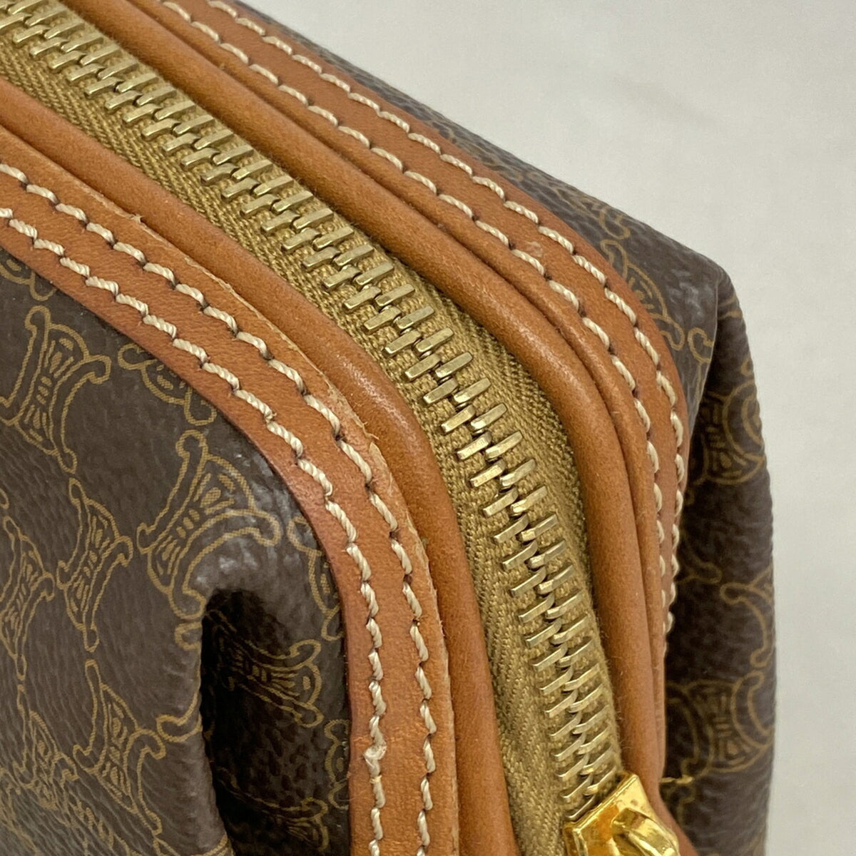 Celine Brown Pvc Pouch (Pre-Owned)